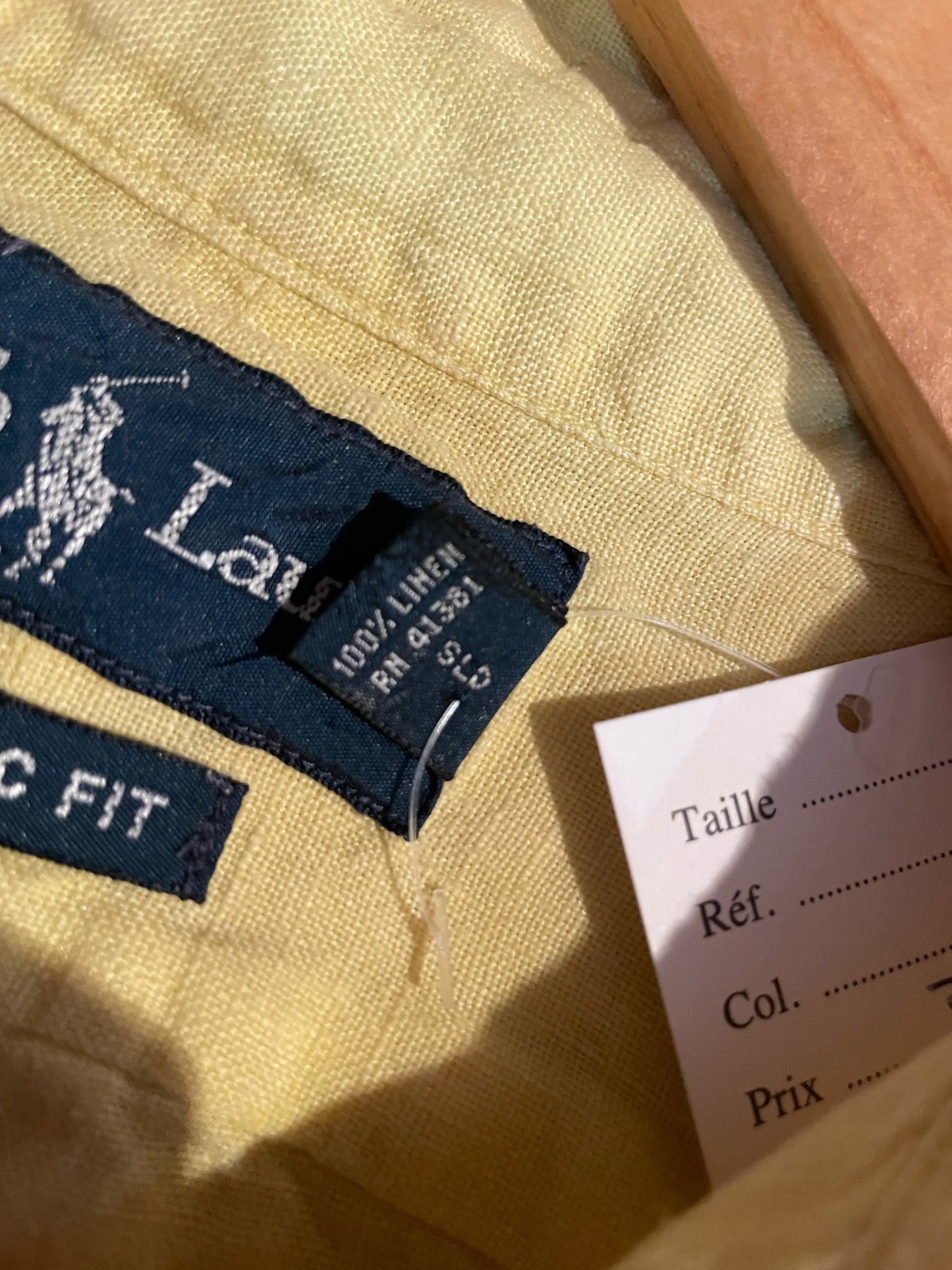 RALPH LAUREN "100% LINEN" SHORT SLEEVES SHIRT SZ: L
