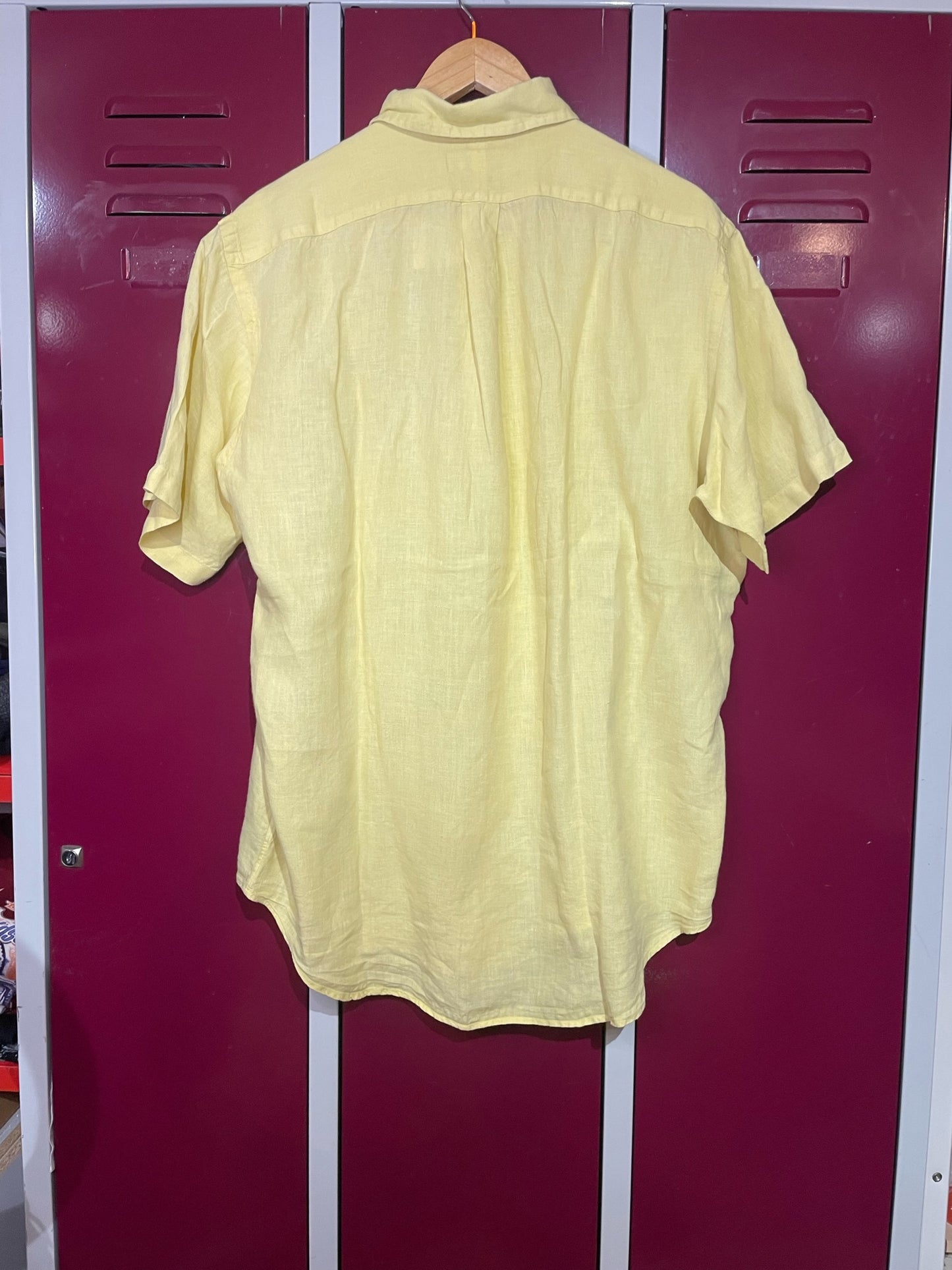 RALPH LAUREN "100% LINEN" SHORT SLEEVES SHIRT SZ: L
