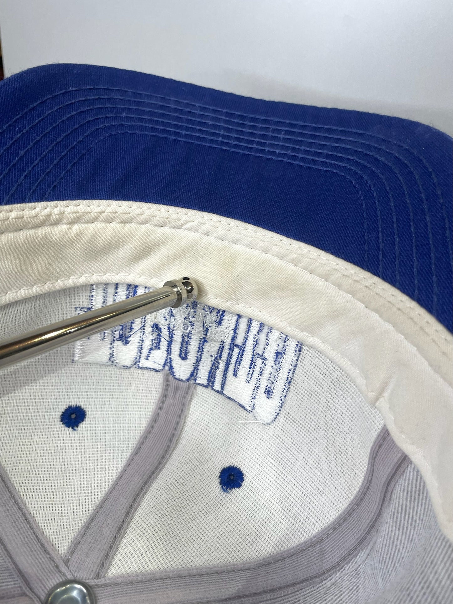 VINTAGE 90s TORONTO MAPLE LEAFS #1 APPAREL DRAWSTRING CAP HAT