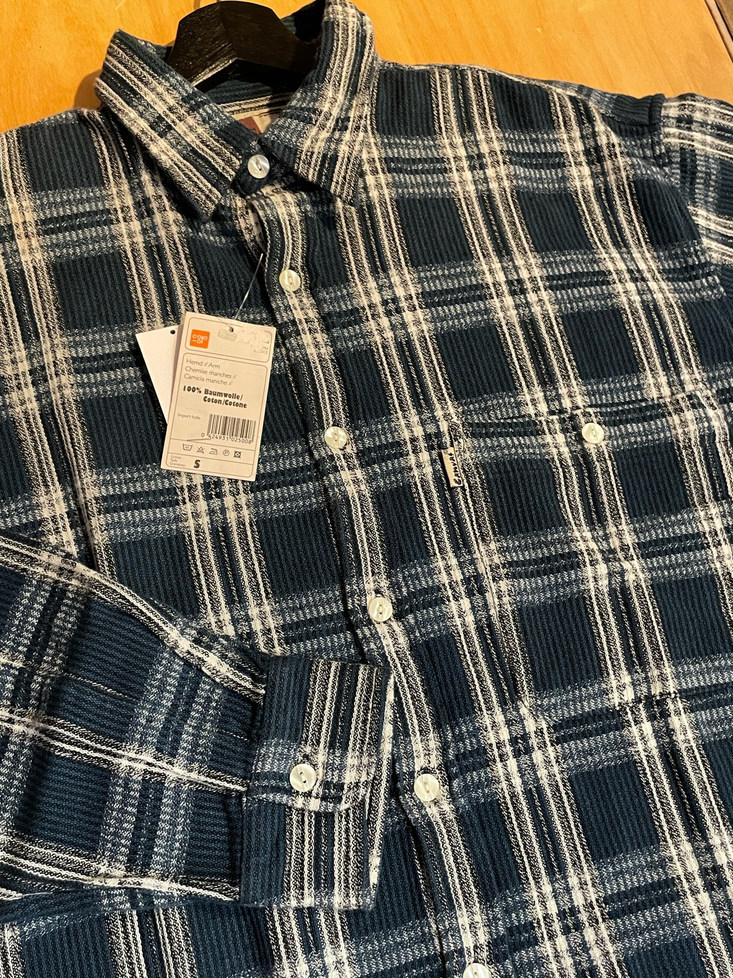 "DS" VINTAGE 90s CANVAS "COOP" CHECKED SHIRT SZ: S (Oversized)