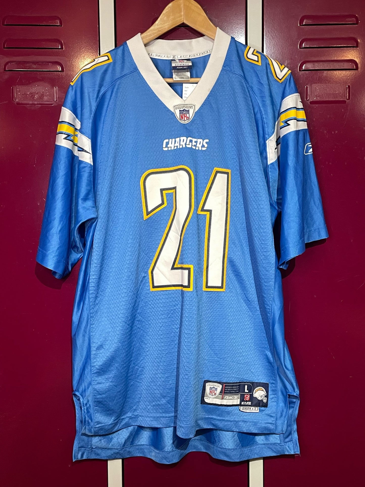 REEBOK LOS ANGELES CHARGERS "TOMLINSON" NFL FOOTBALL JERSEY SZ: L