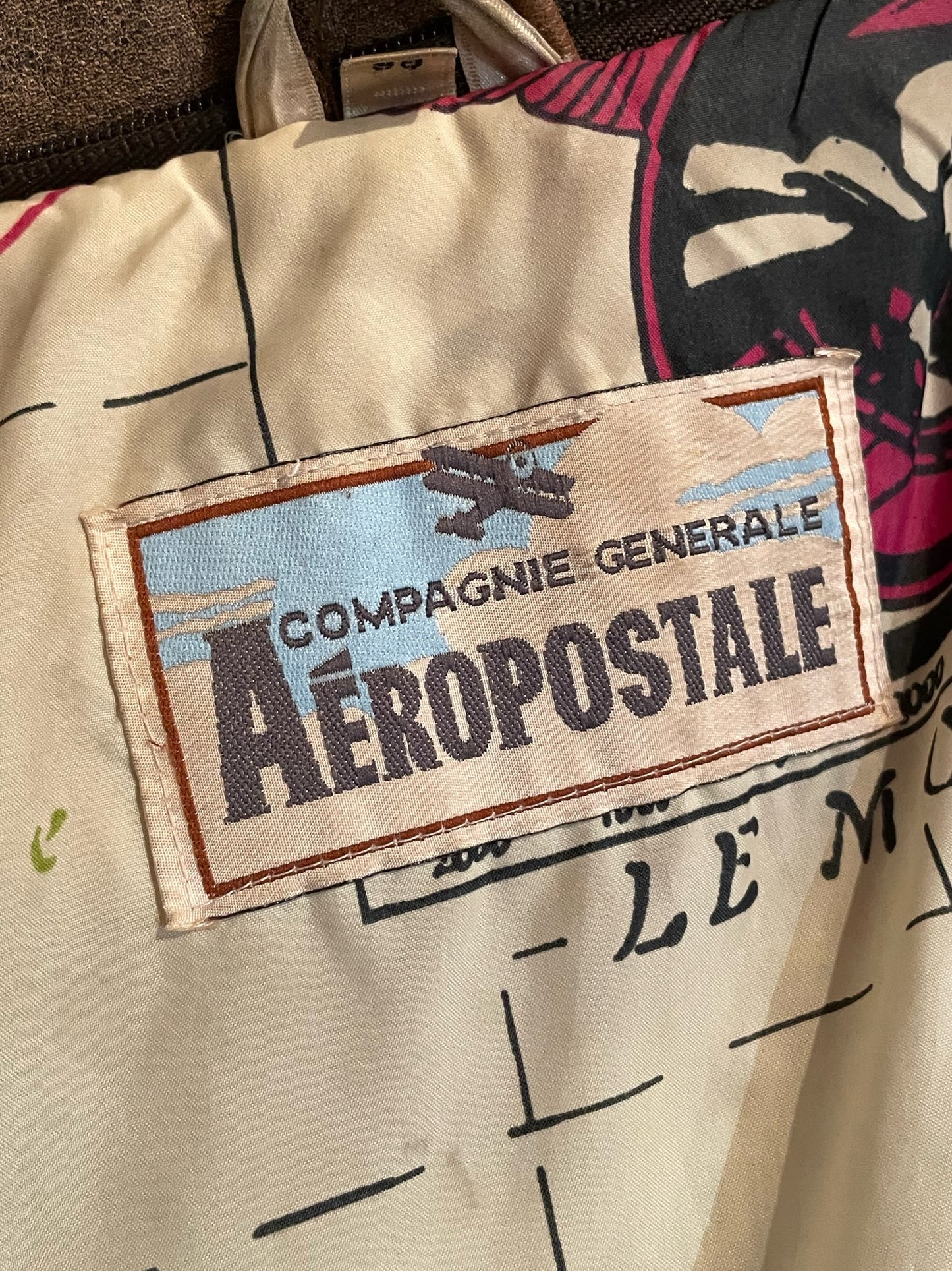 VINTAGE AEROPOSTALE AVIATOR FLIGHT JACKET SZ: 38