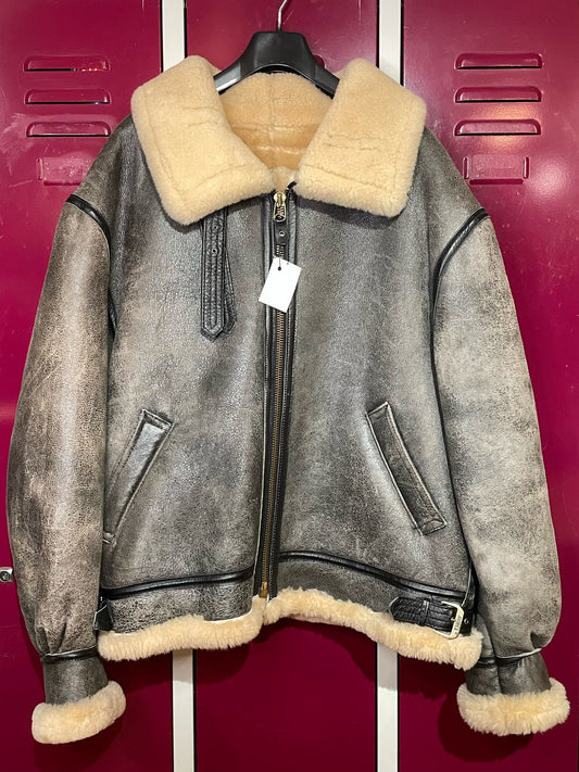 VINTAGE AVIREX TYPE B-3 SHEARLING SHEEPSKIN JACKET  SZ: 48 = XL