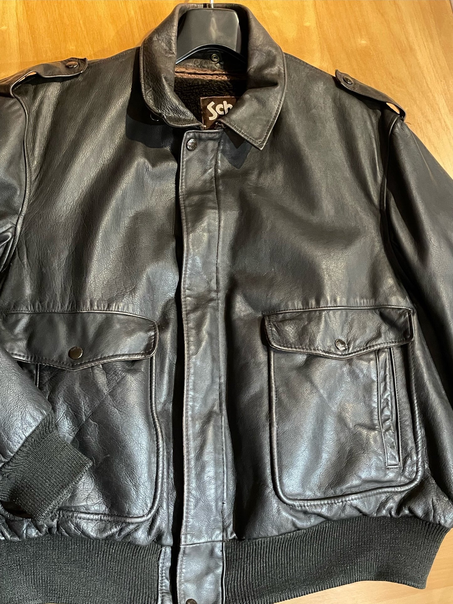 VINTAGE SCHOTT N.Y.C 184SM FLIGHT JACKET SZ: 44