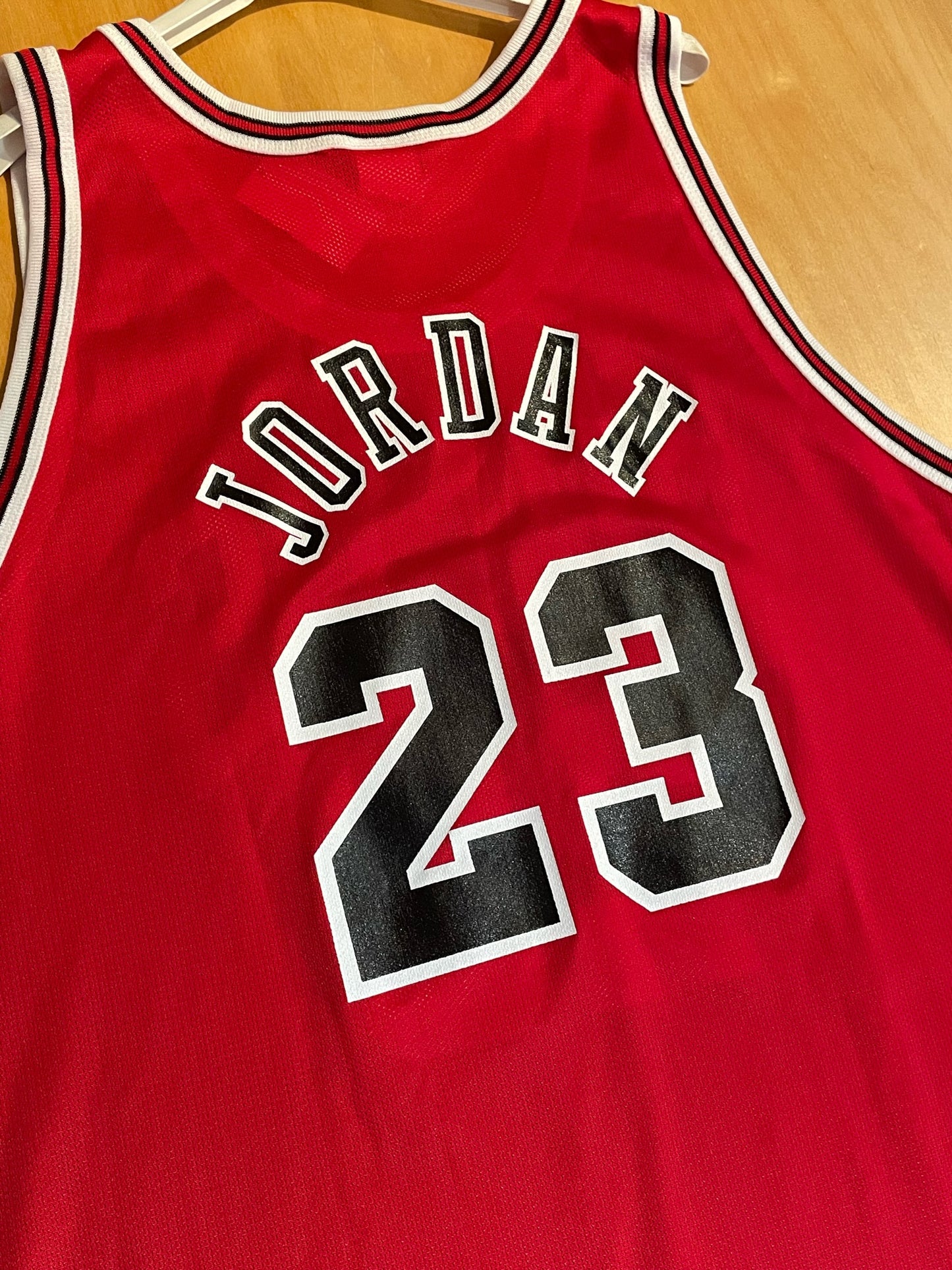 VINTAGE 90s CHAMPION CHICAGO BULLS "MICHAEL JORDAN" NBA JERSEY SZ: 52