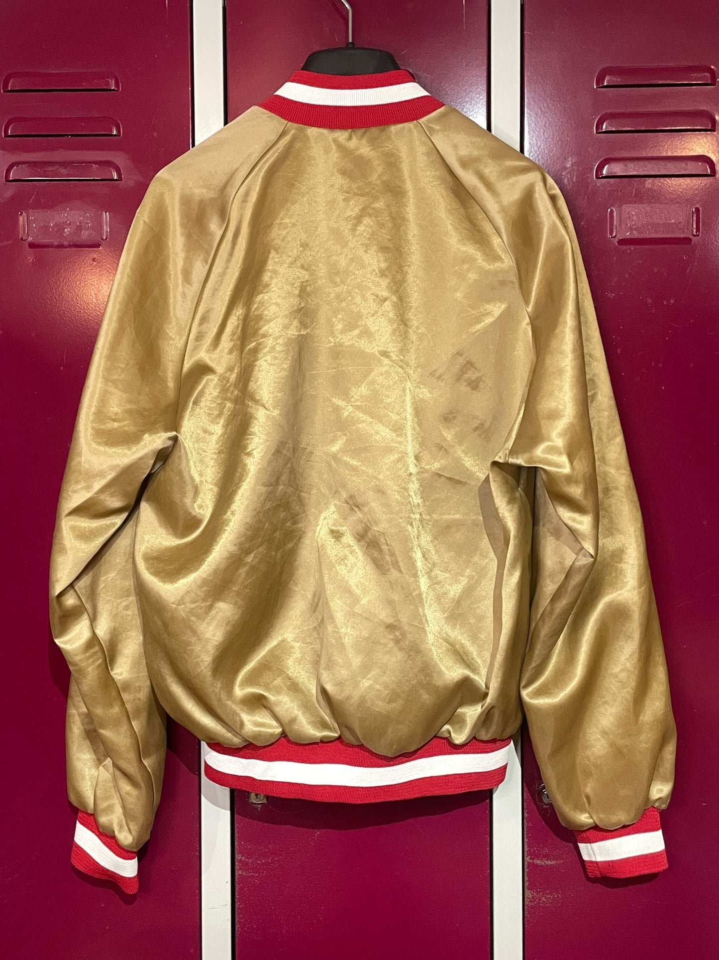 VINTAGE 90s CHALK LINE SAN FRANCISCO 49ERS SATIN JACKET SZ: M