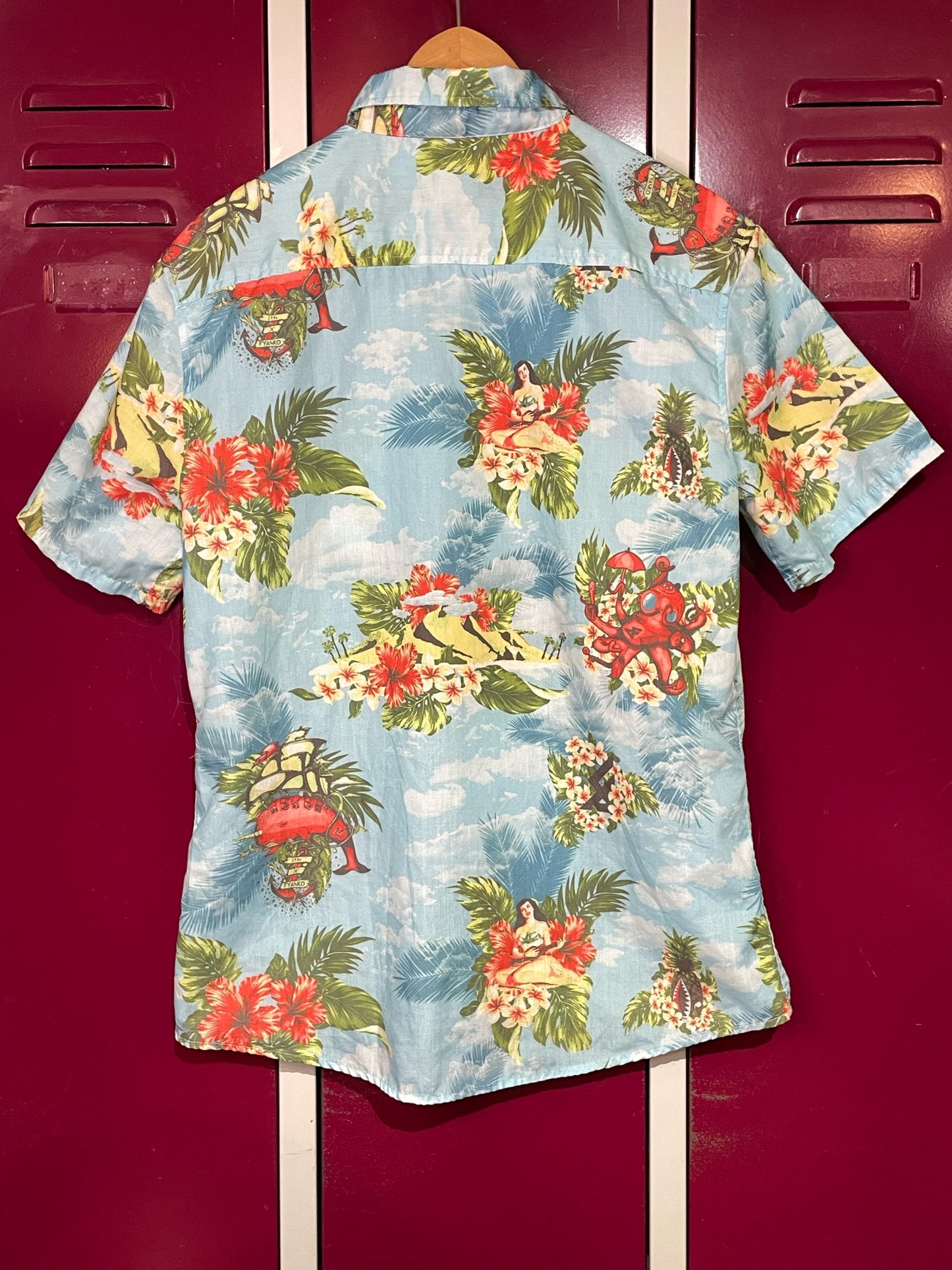 FIASKO HAWAIIAN SHORT SLEEVES SHIRT SZ: M