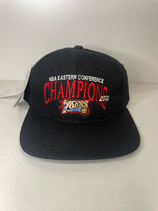 "DS" VINTAGE 00s PHILADELPHIA 76ERS HEADMASTER SNAPBACK CAP HAT