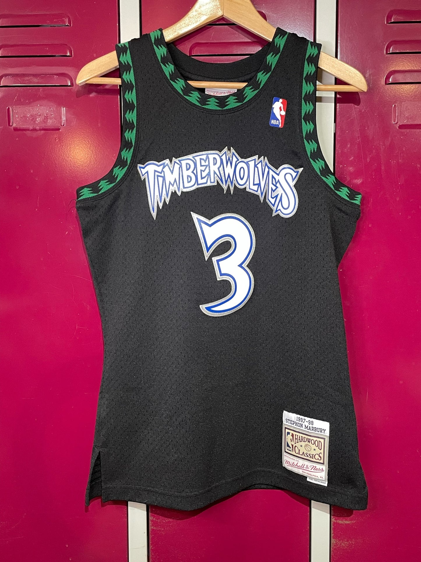 MITCHELL & NESS MINNESOTA TIMBERWOLVES "STEPHON MARBURY" NBA JERSEY SZ: S