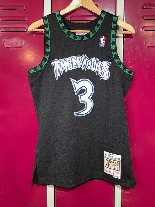 MITCHELL & NESS MINNESOTA TIMBERWOLVES "STEPHON MARBURY" NBA JERSEY  SZ: S