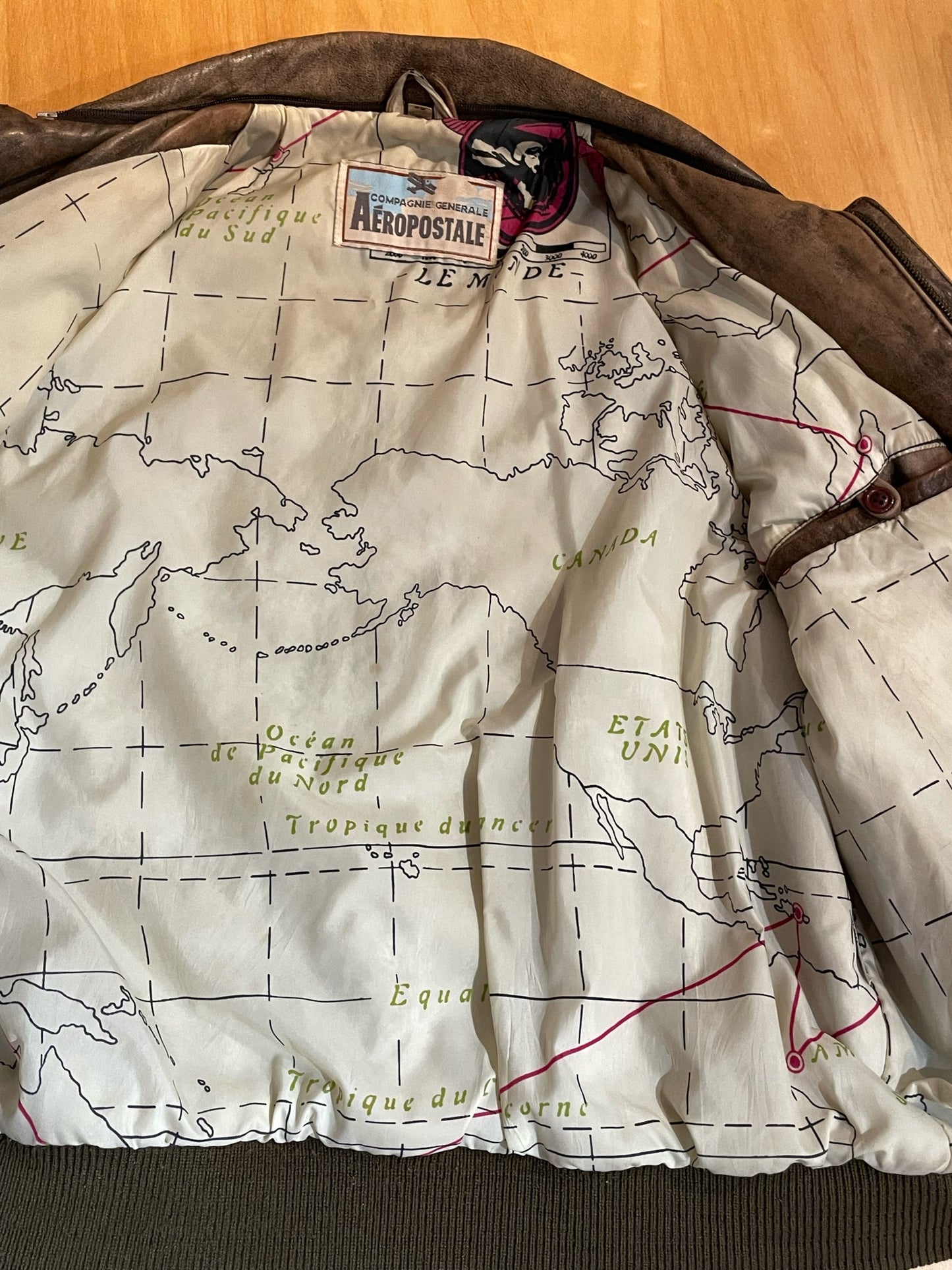 VINTAGE AEROPOSTALE AVIATOR FLIGHT JACKET SZ: 38