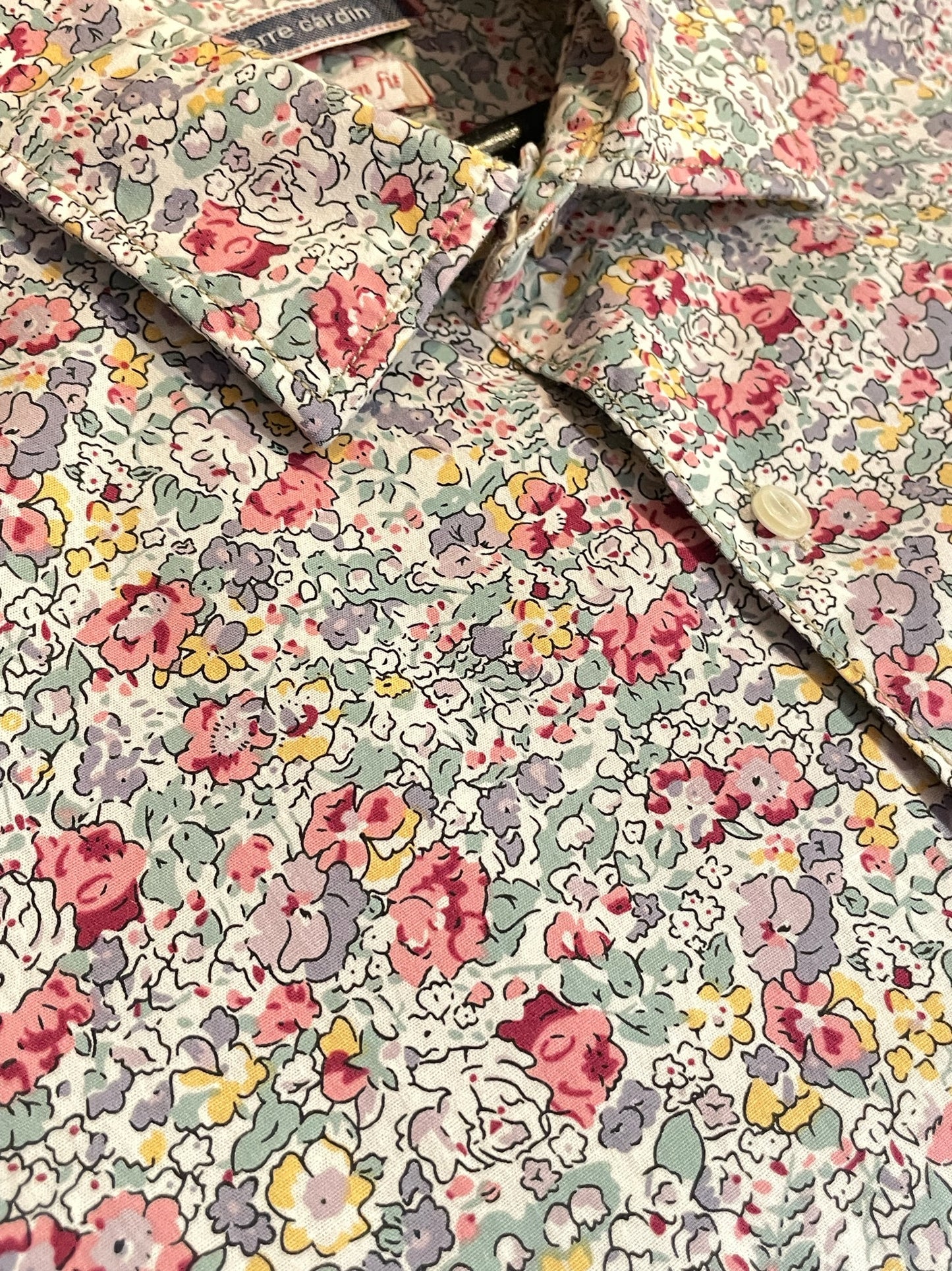 PIERRE CARDIN FLORAL SHORT SLEEVES SHIRT SZ: XL