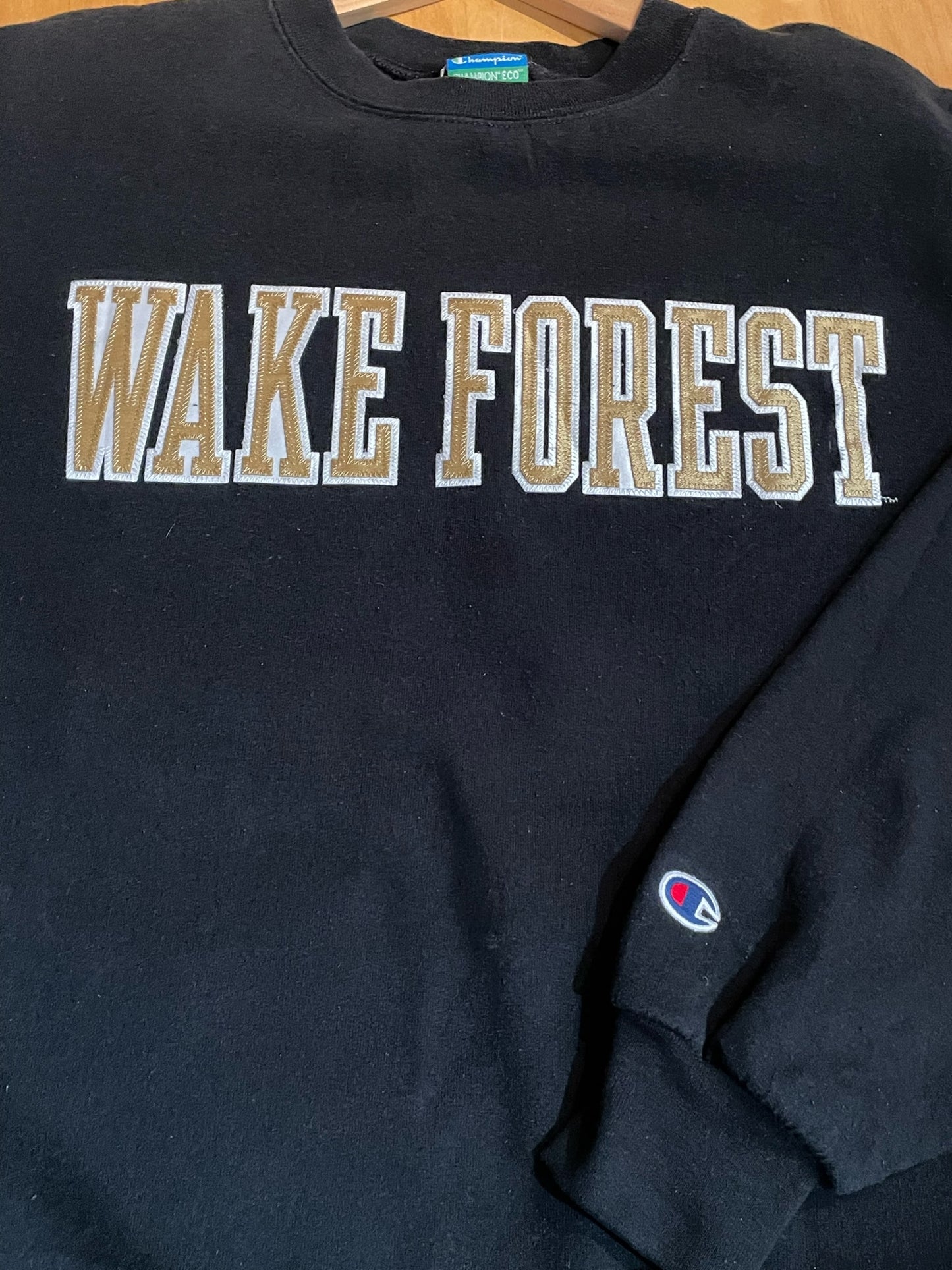 CHAMPION WAKE FOREST "UNIVERSITY NCAA" CREWNECK SWEATSHIRT SZ: L