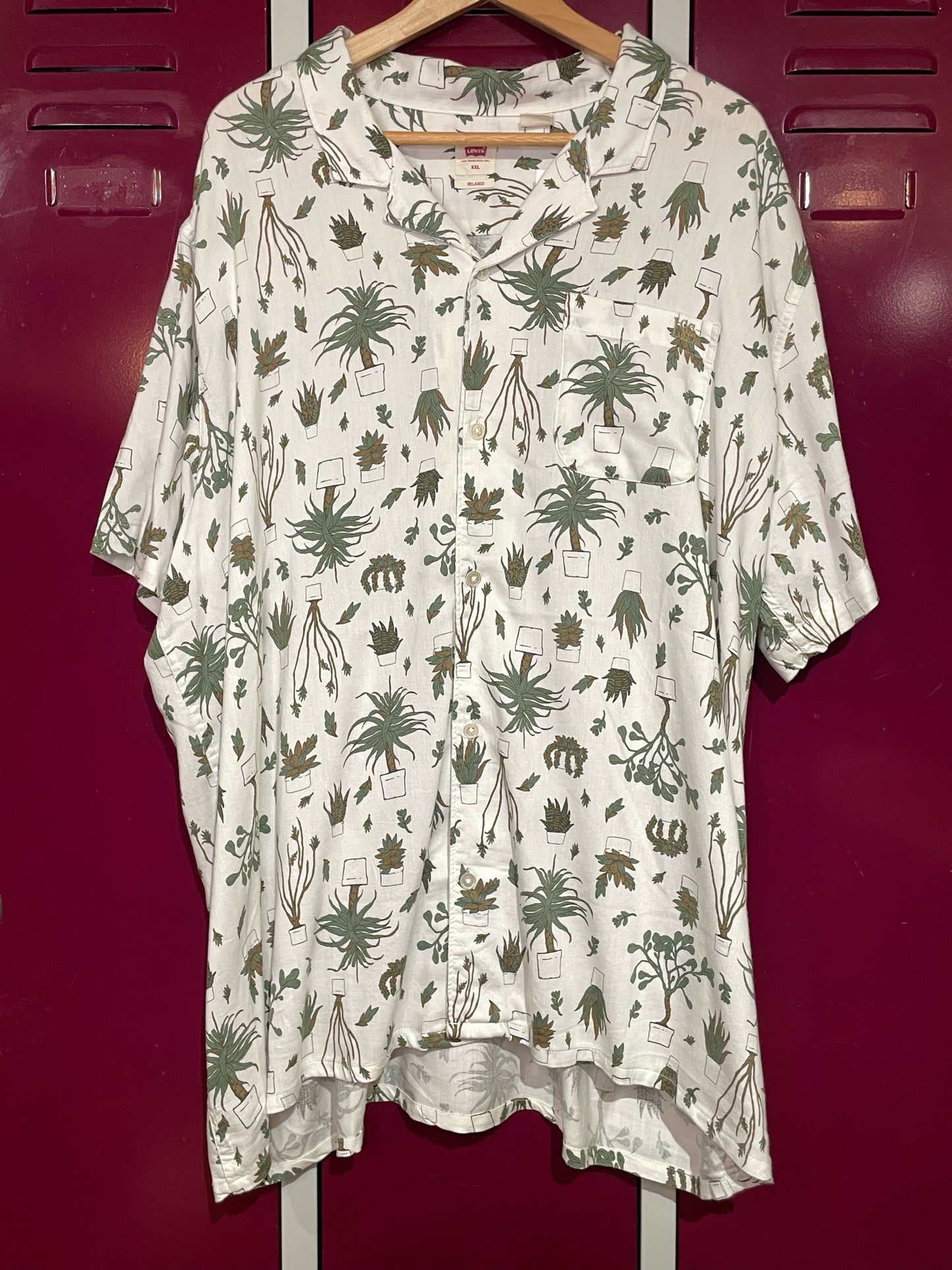 LEVI'S PLANT SHORT SLEEVES SHIRT SZ: XXL