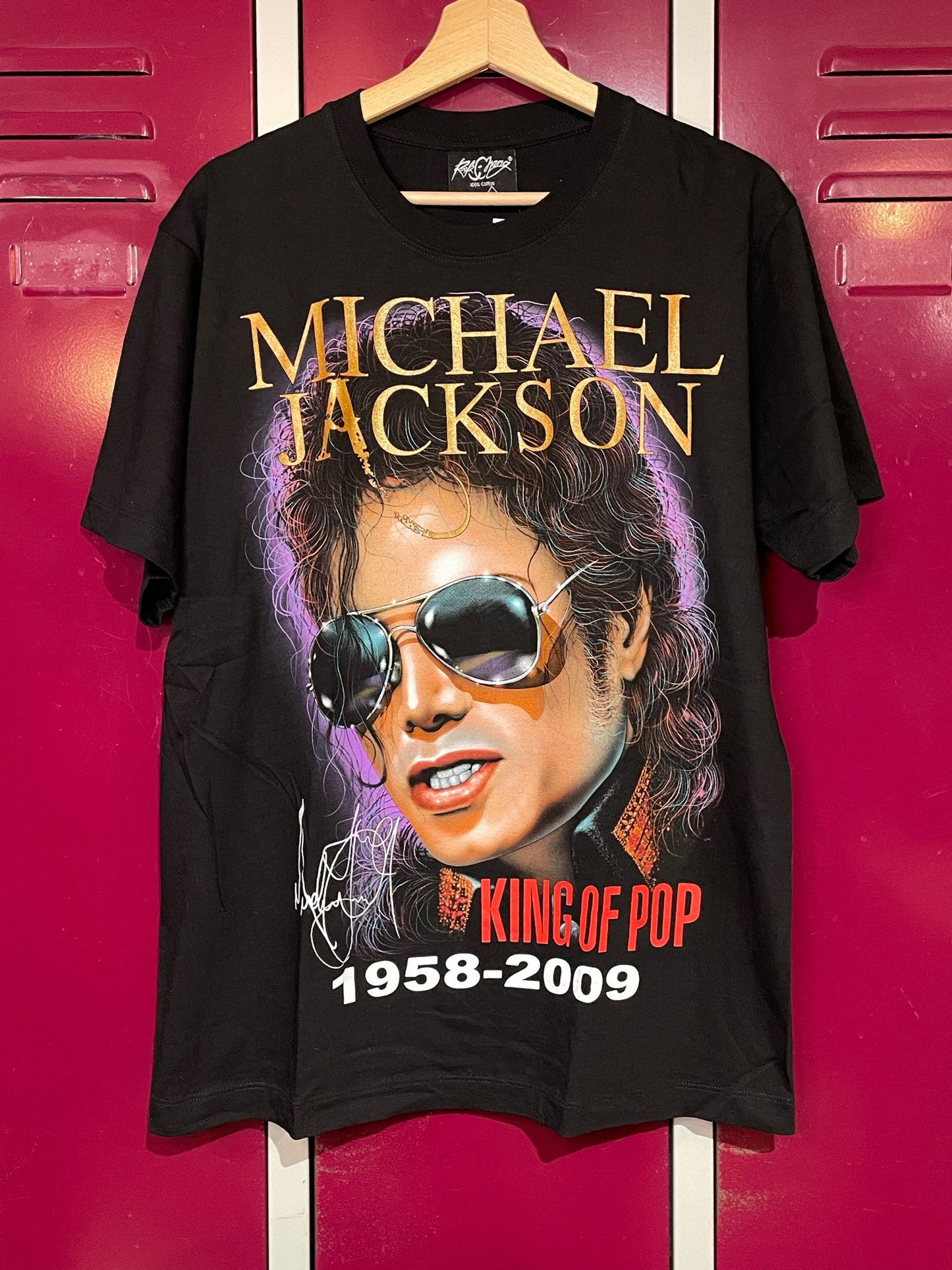 MICHAEL JACKSON "KING OF POP TRIBUTE" MUSIC T-SHIRT SZ: L