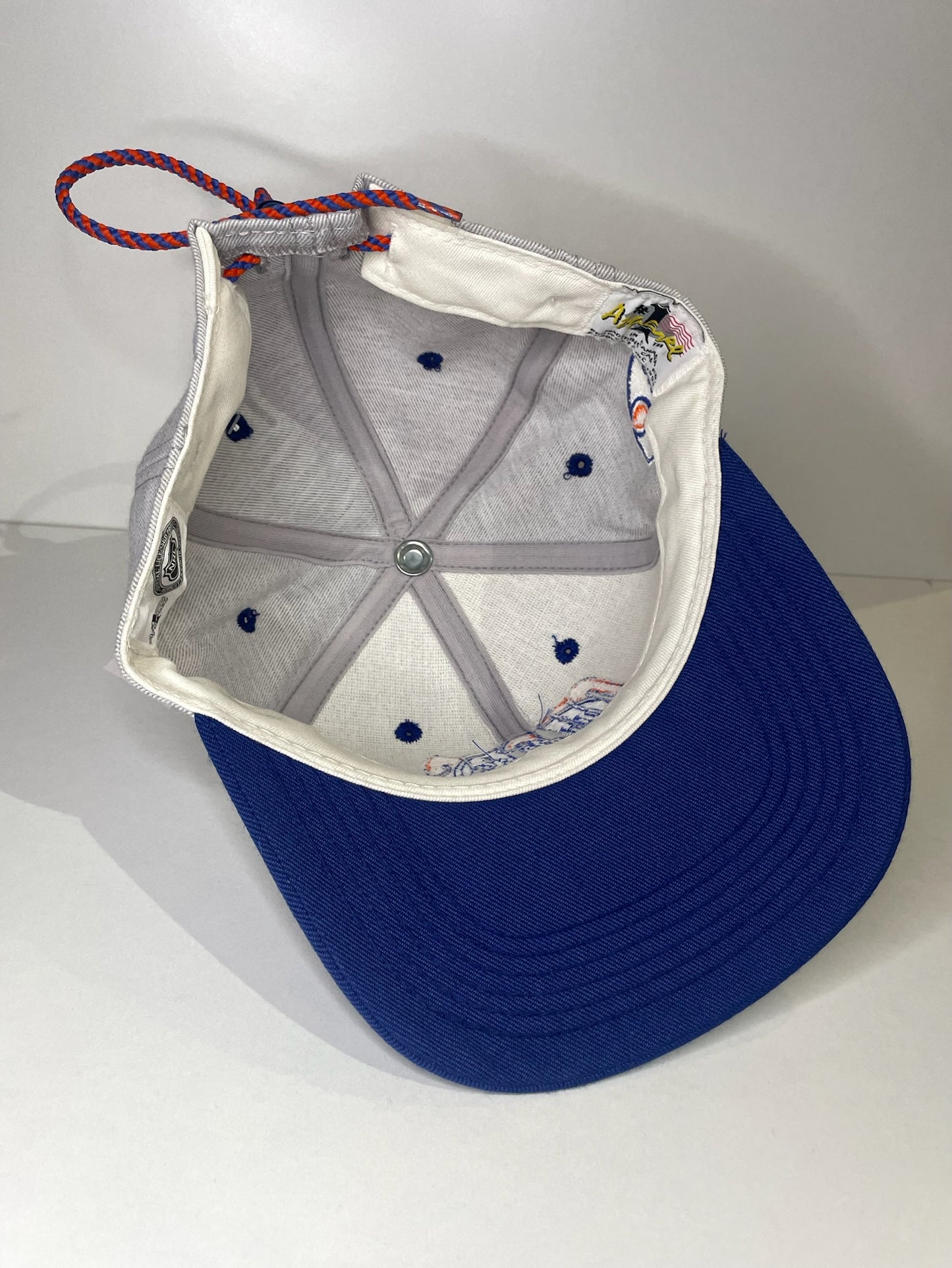 VINTAGE 90s EDMONTON OILERS #1 APPAREL DRAWSTRING CAP HAT