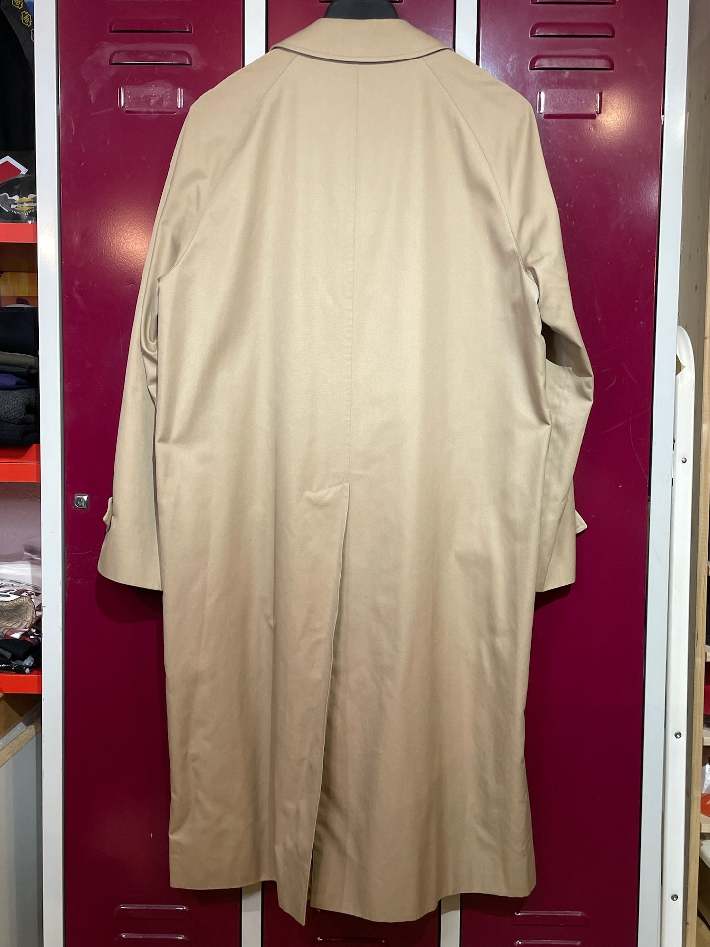 VINTAGE BURBERRY NOVA CHECK MAC TRENCH COAT JACKET  SZ: 56R = XXL