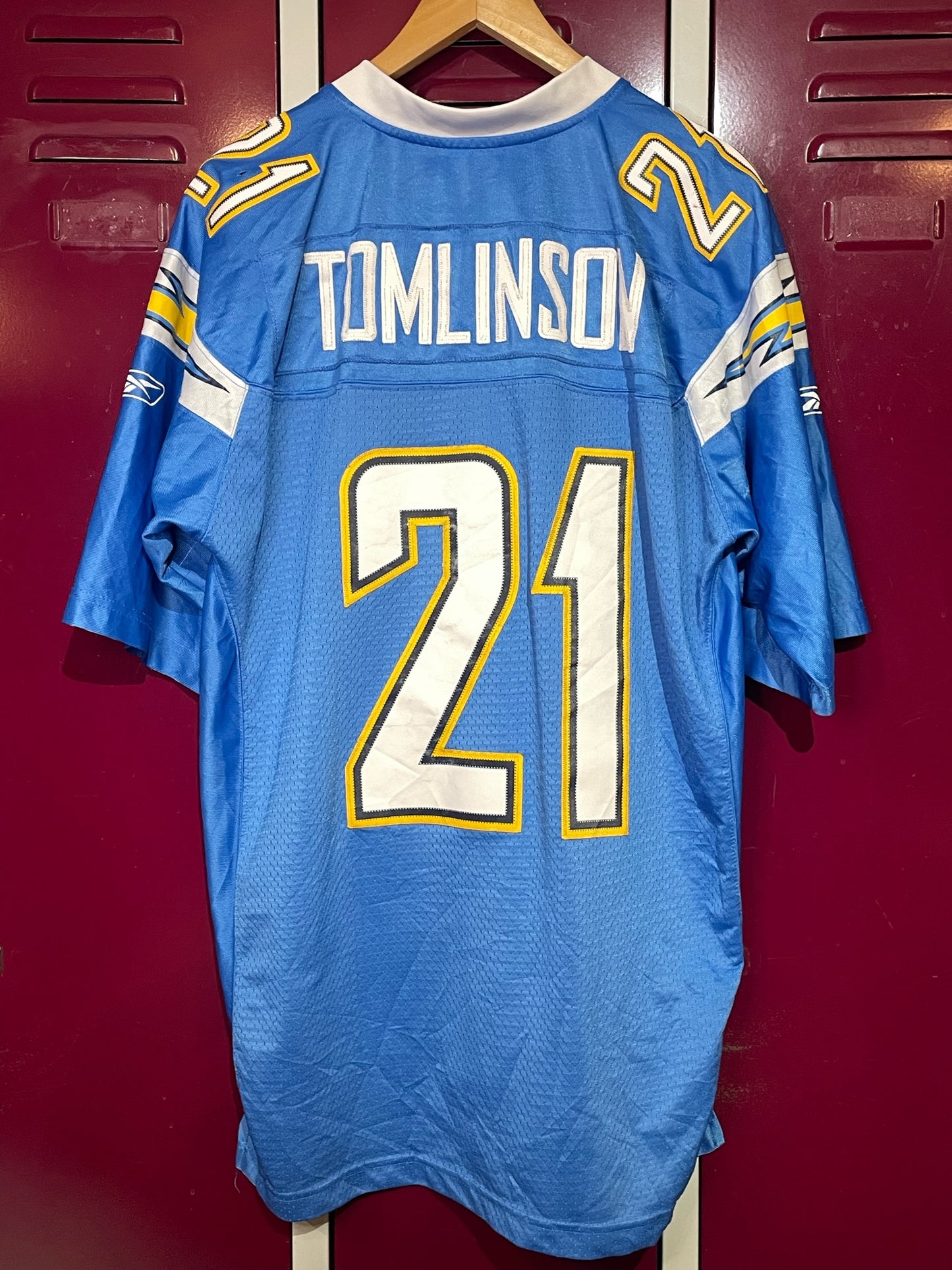 REEBOK LOS ANGELES CHARGERS "TOMLINSON" NFL FOOTBALL JERSEY SZ: L
