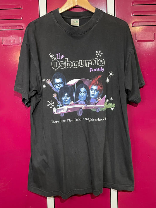 VINTAGE 2002 THE OSBOURNE FAMILY "THERE GOES THE NEIGHBORHOOD" MTV SHOW T-SHIRT  SZ: L