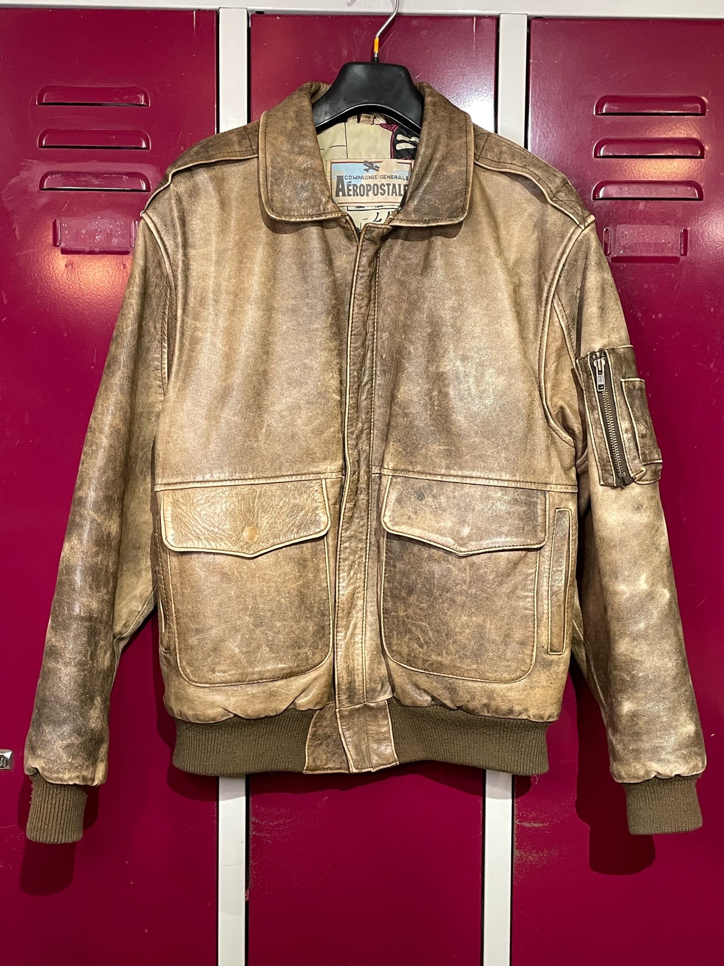 VINTAGE AEROPOSTALE AVIATOR FLIGHT JACKET SZ: 38