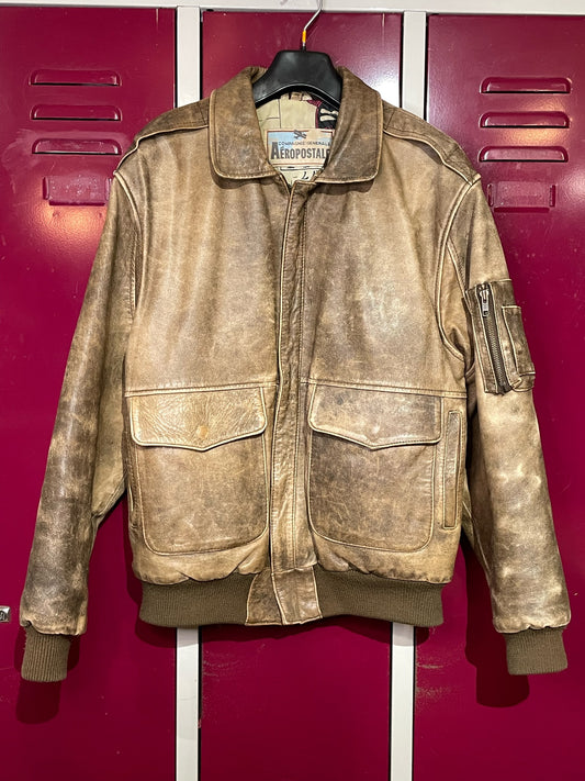 VINTAGE AEROPOSTALE AVIATOR FLIGHT JACKET  SZ: 38