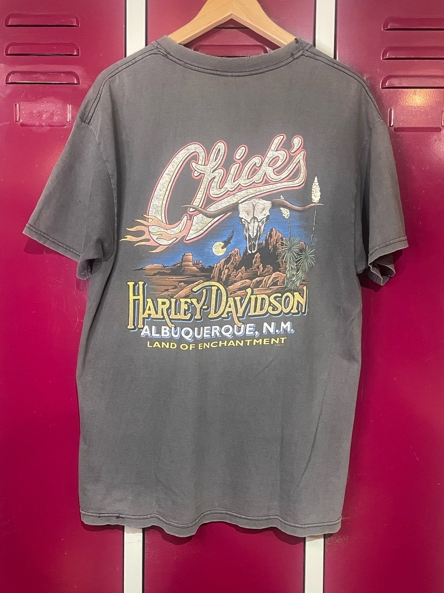VINTAGE 2002 HARLEY DAVIDSON "ALBUQUERQUE" MOTOR CYCLES T-SHIRT SZ: L