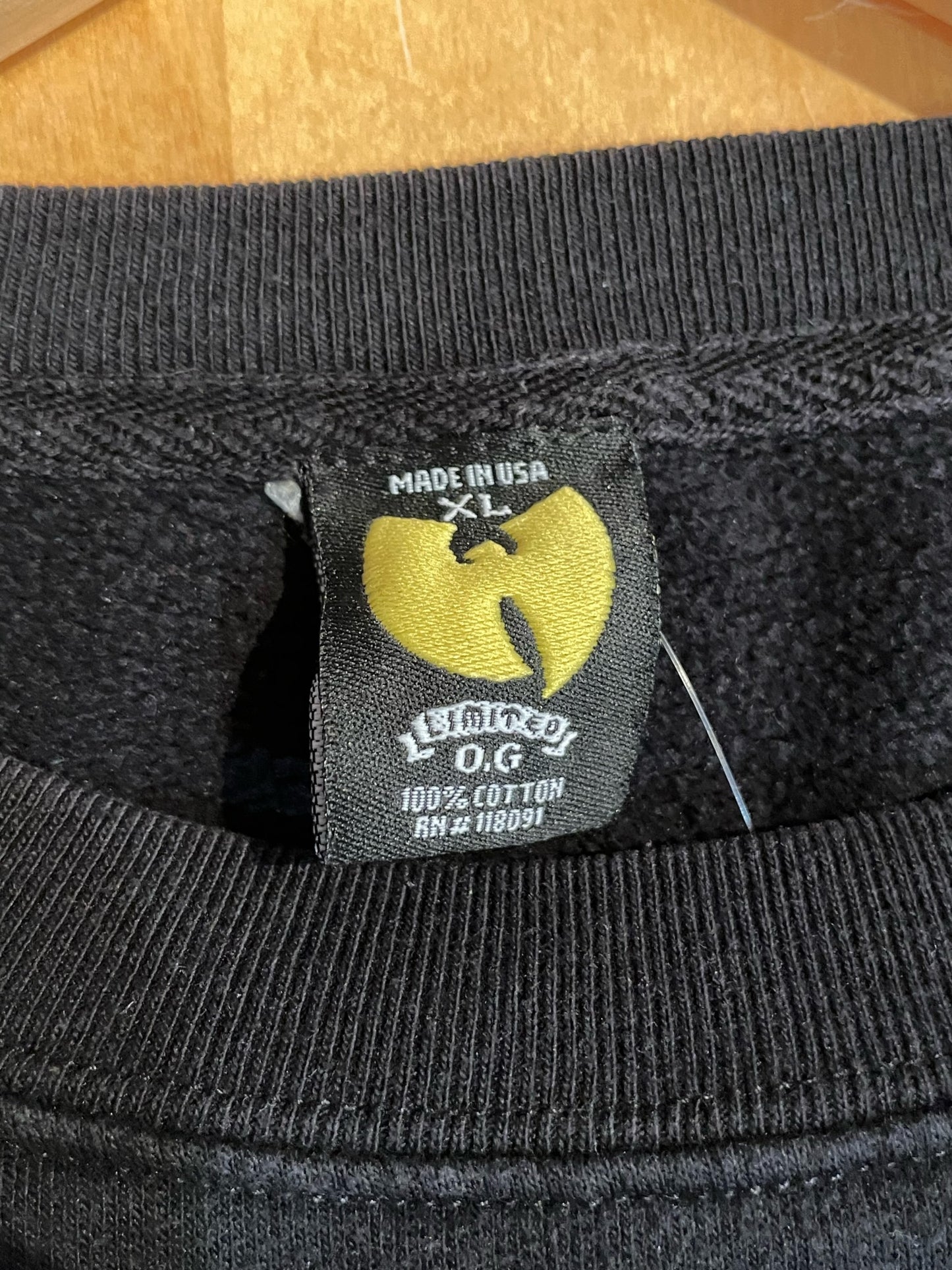 VINTAGE RAEKWON PURPLE TAPE WU-TANG LABEL CREWNECK SWEATSHIRT SZ: XL
