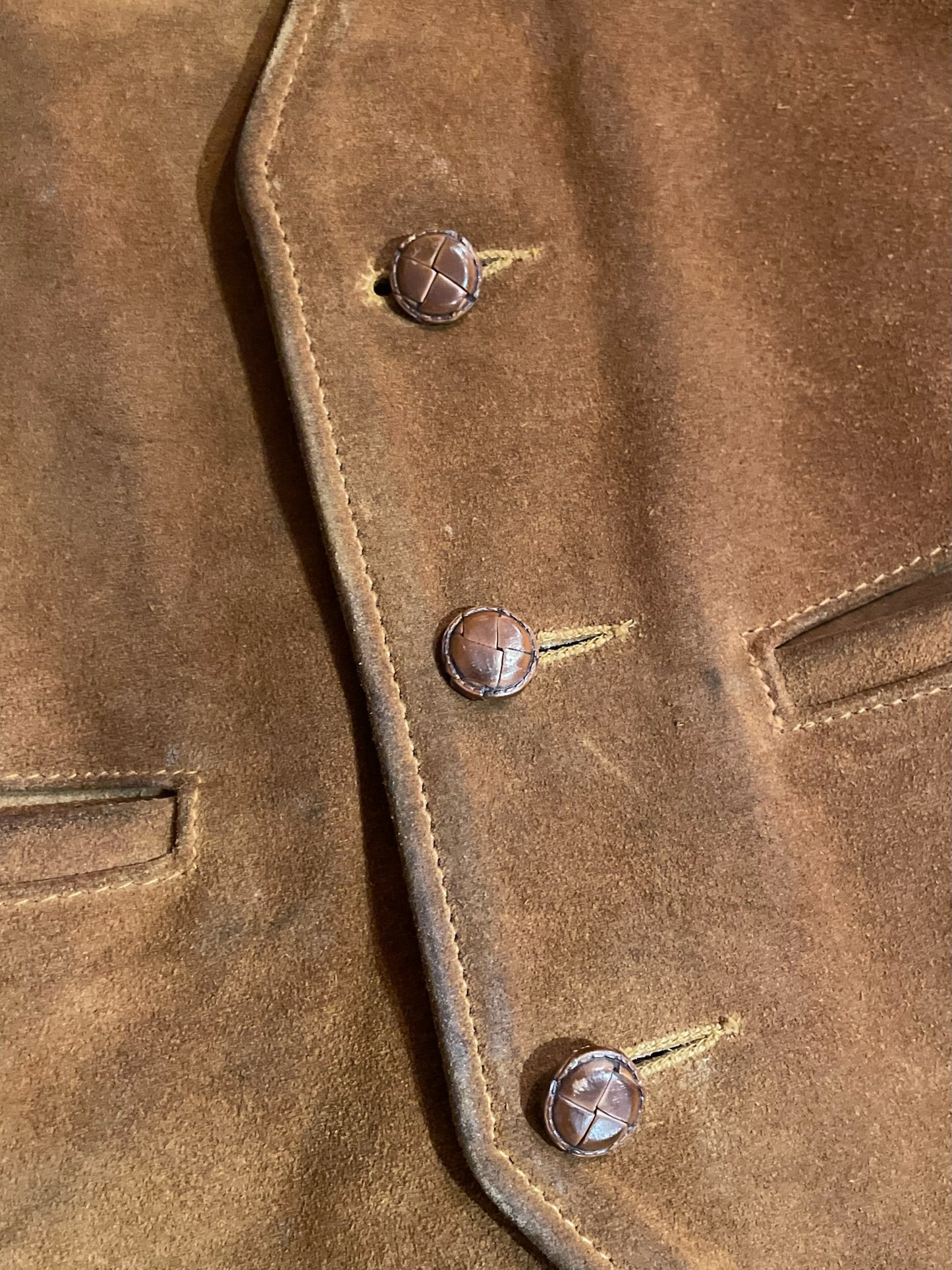 VINTAGE SCHOTT RANCHER WESTERN SUEDE LEATHER VEST SZ: L