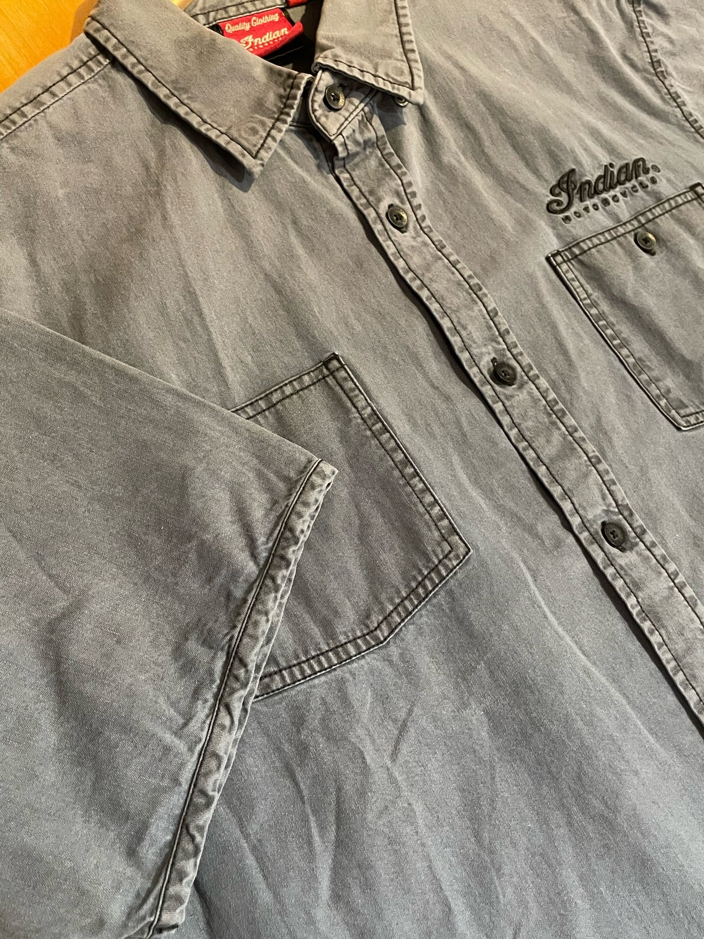 INDIAN MOTORCYCLE DENIM SHORT SLEEVES SHIRT SZ: M