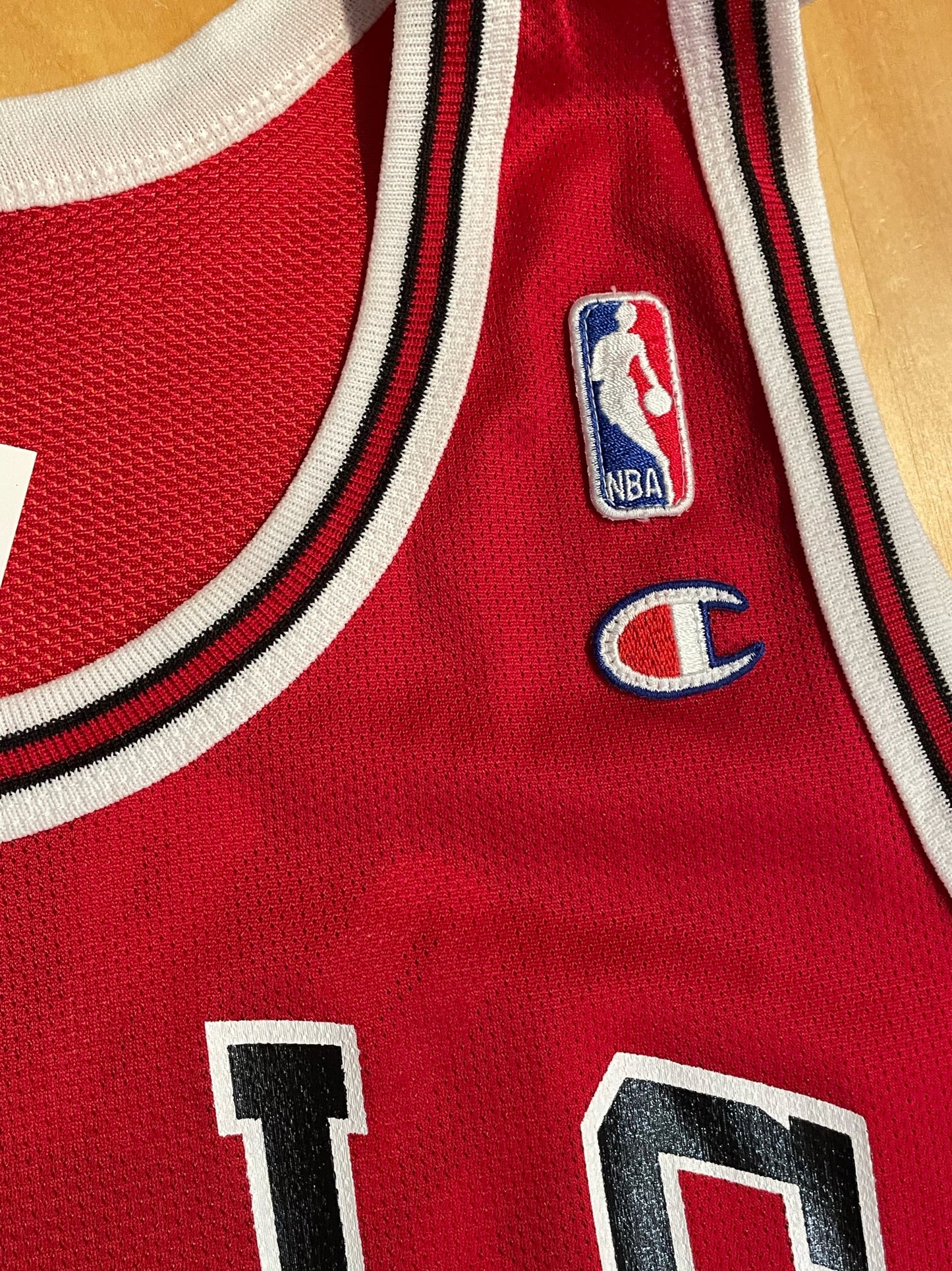 VINTAGE 90s CHAMPION CHICAGO BULLS "MICHAEL JORDAN" NBA JERSEY SZ: 52