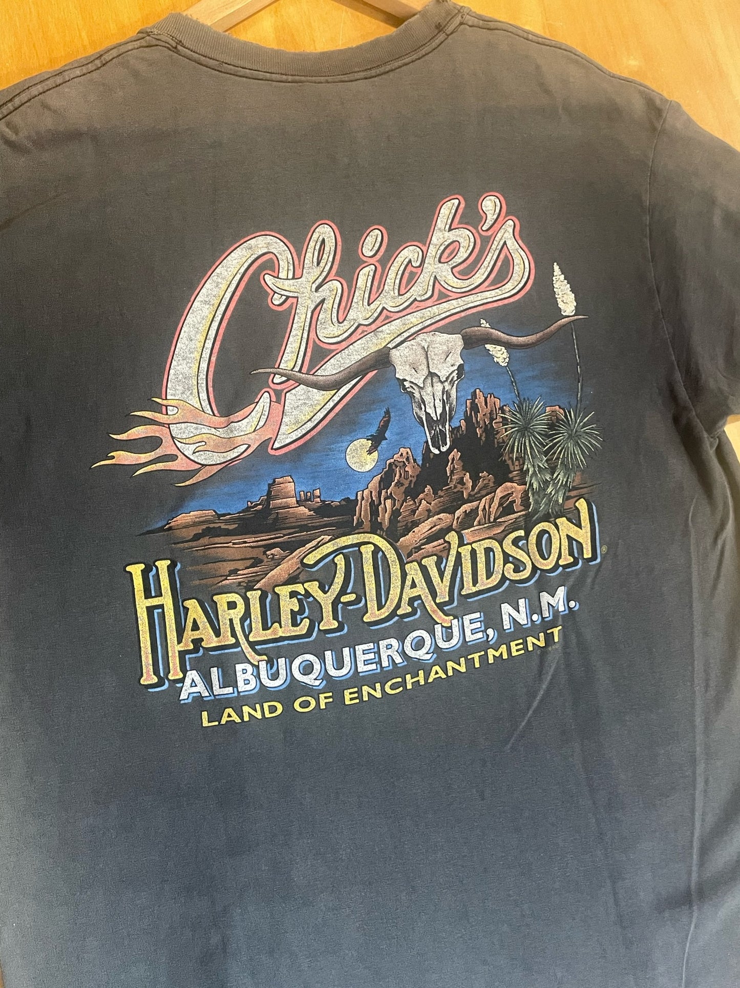 VINTAGE 2002 HARLEY DAVIDSON "ALBUQUERQUE" MOTOR CYCLES T-SHIRT SZ: L