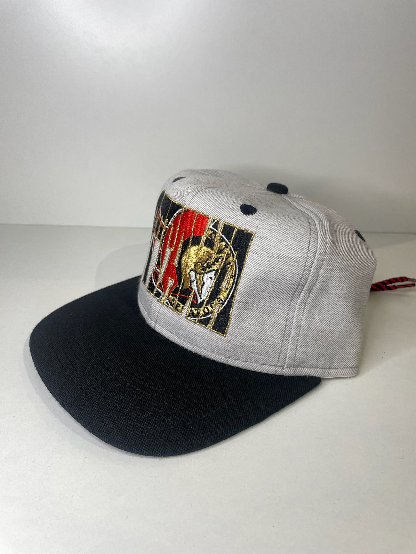 VINTAGE 90s OTTAWA SENATORS #1 APPAREL DRAWSTRING CAP HAT