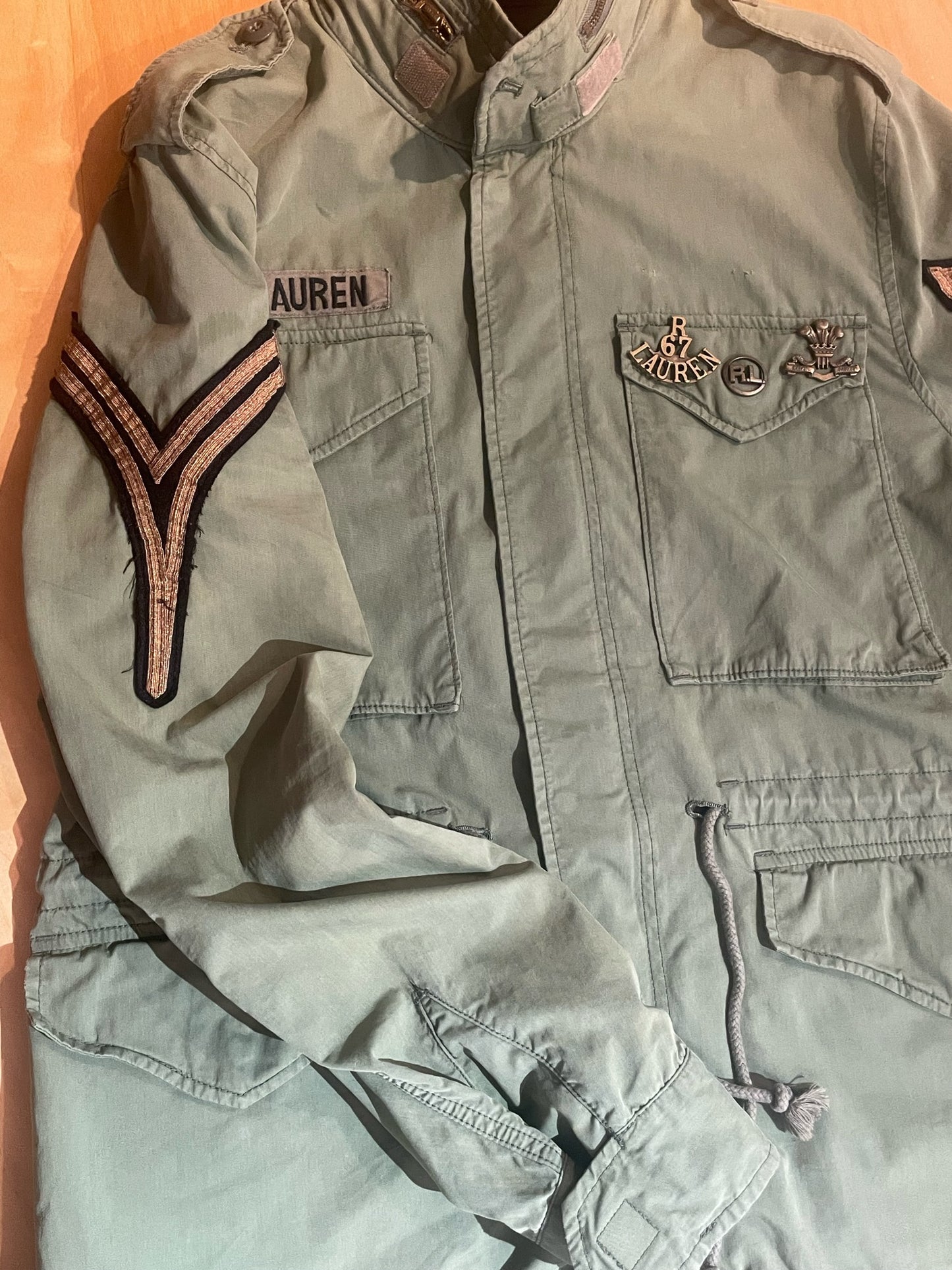 RALPH LAUREN "PINS" MILITARY M65 FIELD JACKET SZ: M
