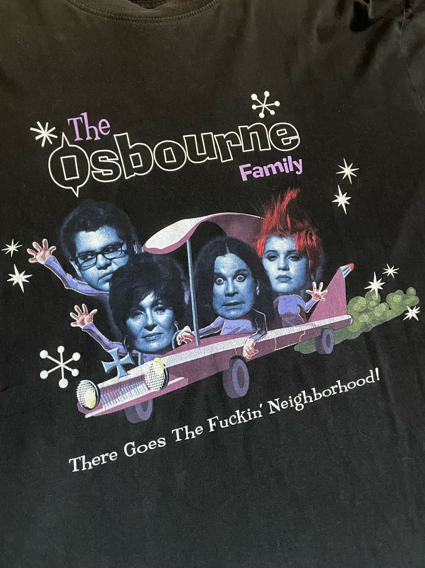 VINTAGE 2002 THE OSBOURNE FAMILY "THERE GOES THE NEIGHBORHOOD" MTV SHOW T-SHIRT SZ: L