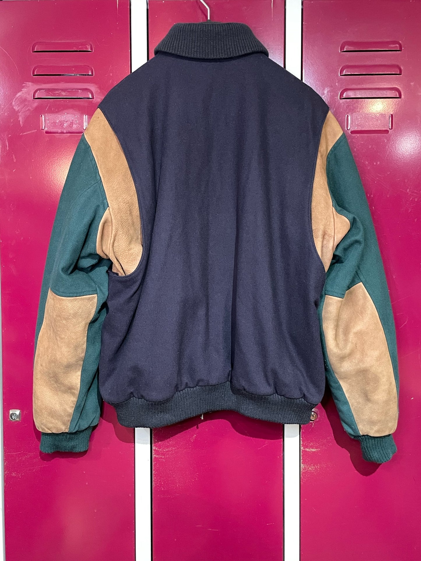 LACOSTE VINTAGE WOOL & SUEDE JACKET SZ: 5/L