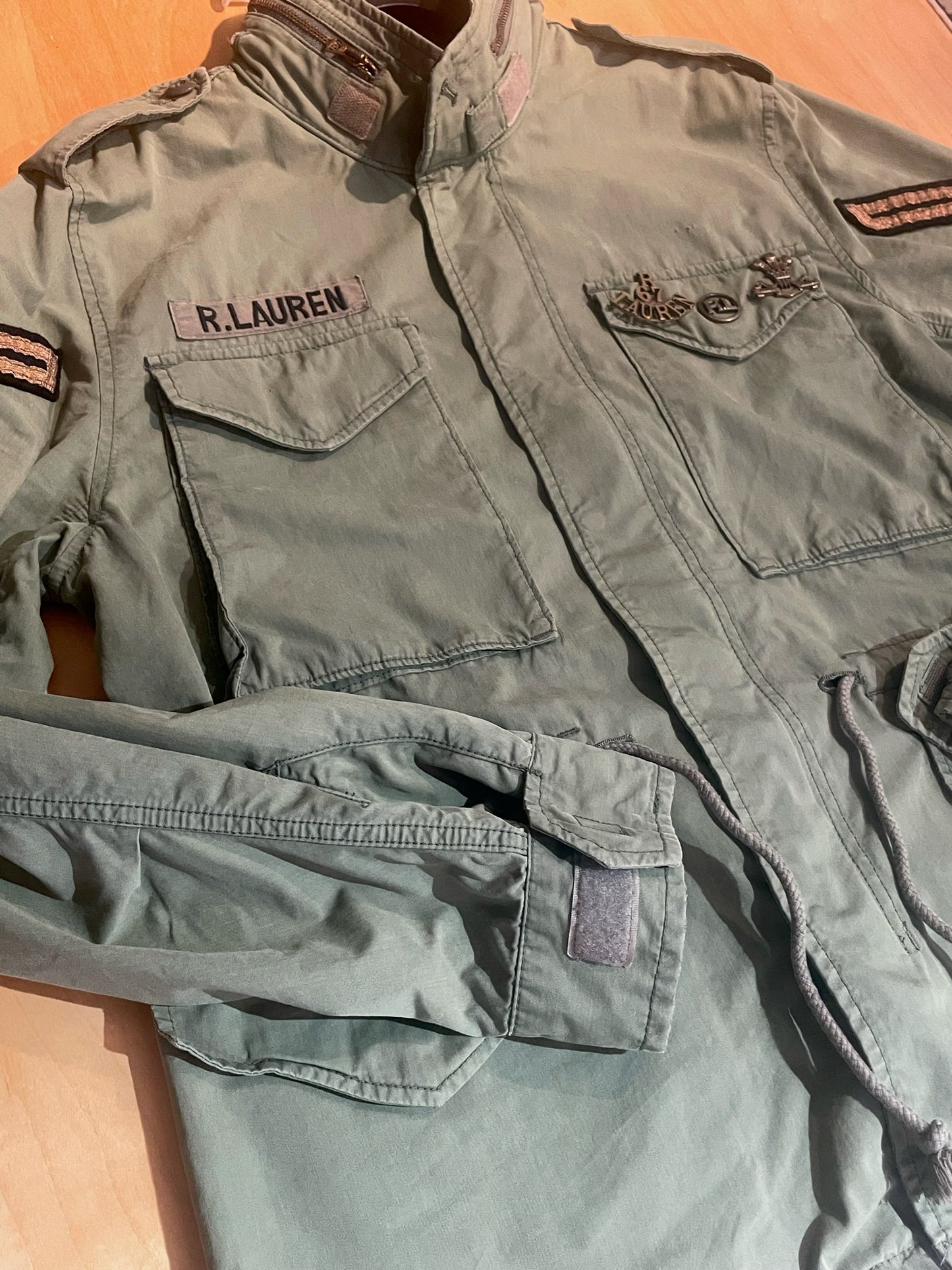 RALPH LAUREN "PINS" MILITARY M65 FIELD JACKET SZ: M