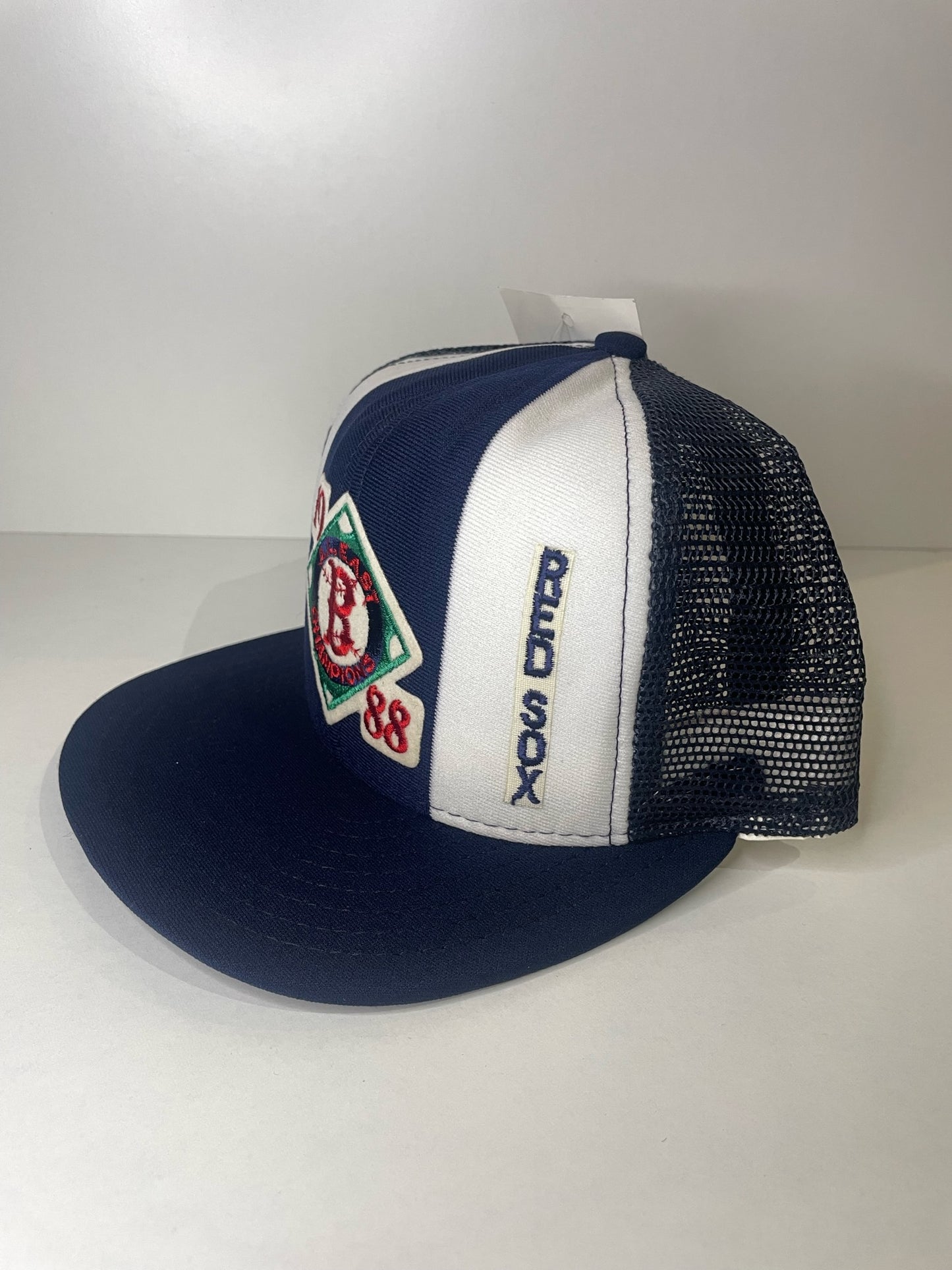 VINTAGE 80s BOSTON RED SOX AJD TRUCKER CAP HAT