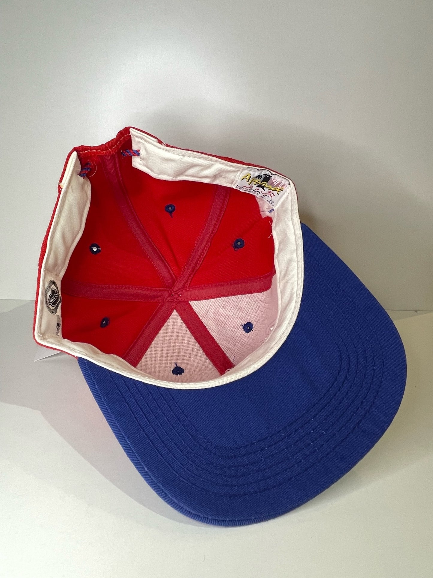 VINTAGE 90s WASHINGTON CAPITALS #1 APPAREL DRAWSTRING CAP HAT