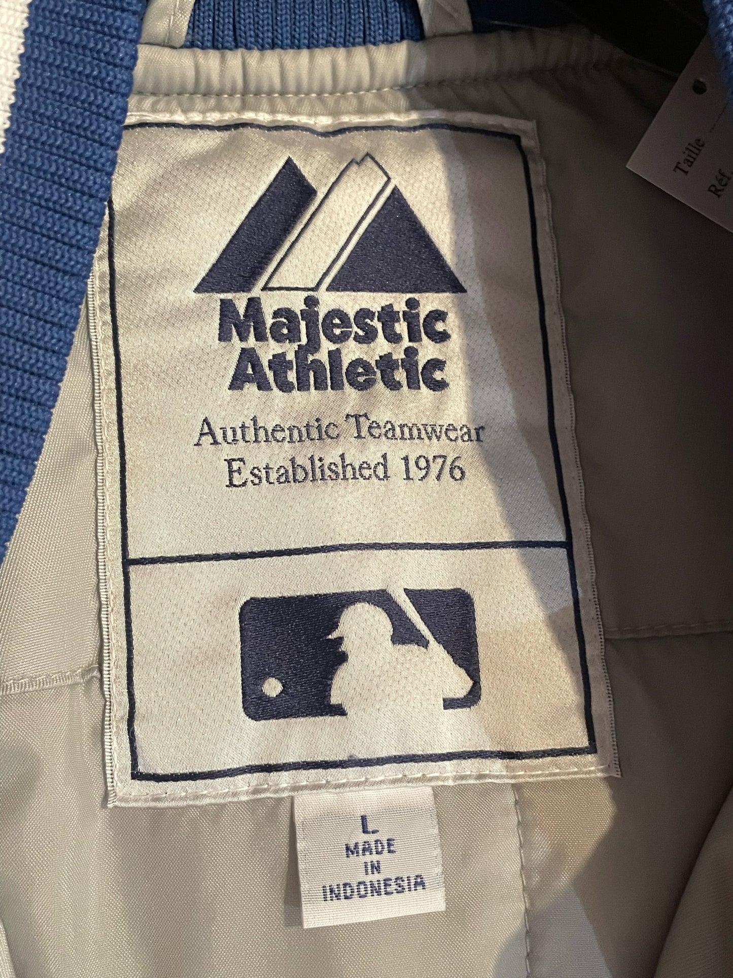 MAJESTIC NEW YORK METS MLB SATIN JACKET SZ: L