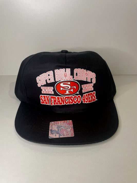 "DS" VINTAGE 90s SAN FRANCISCO 49ERS LOGO 7 UNIVERSAL SNAPBACK CAP HAT