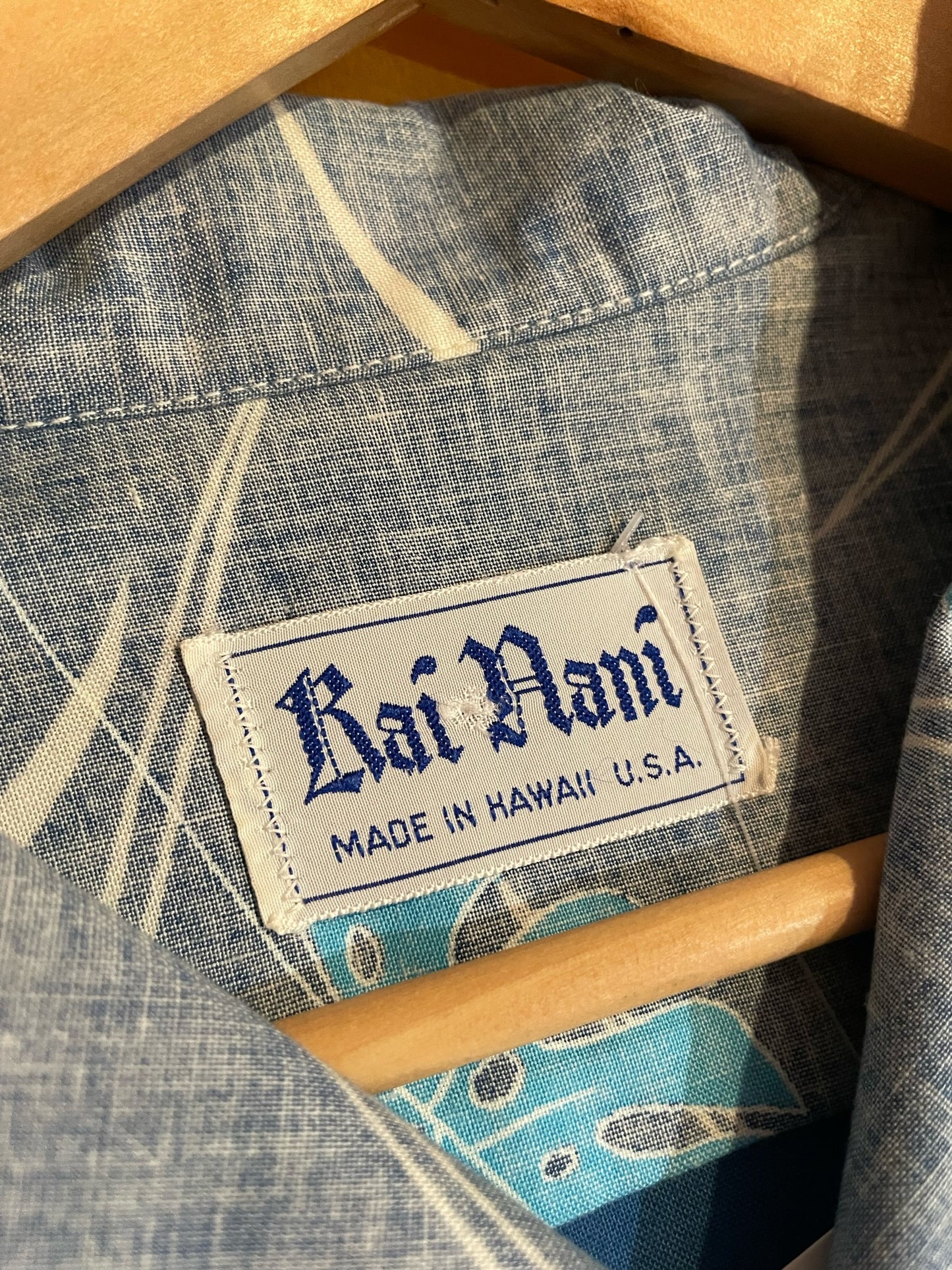 VINTAGE  RAI NANI ORIGINAL HAWAIIAN SHORT SLEEVES SHIRT  SZ: XL