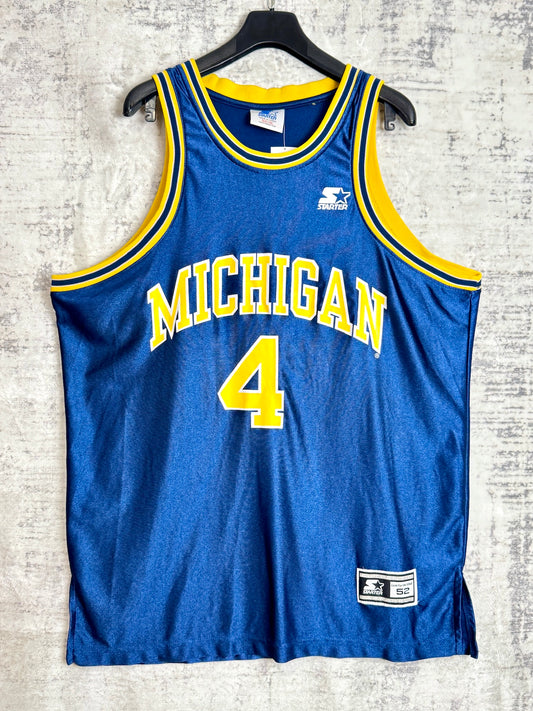 VINTAGE 90s STARTER MICHIGAN BASKETBALL JERSEY SZ: 52/XL