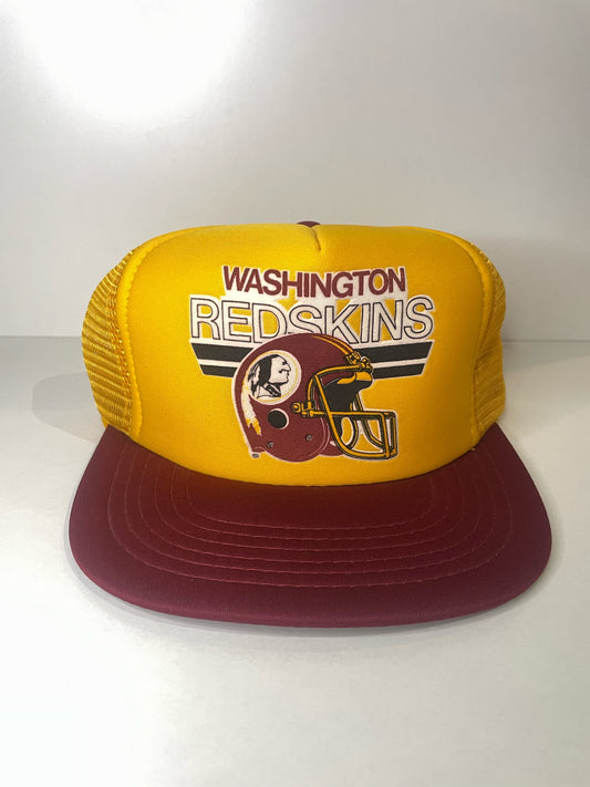 VINTAGE 80s WSHINGTON REDSKINS EURO CAP TRUCKER CAP HAT