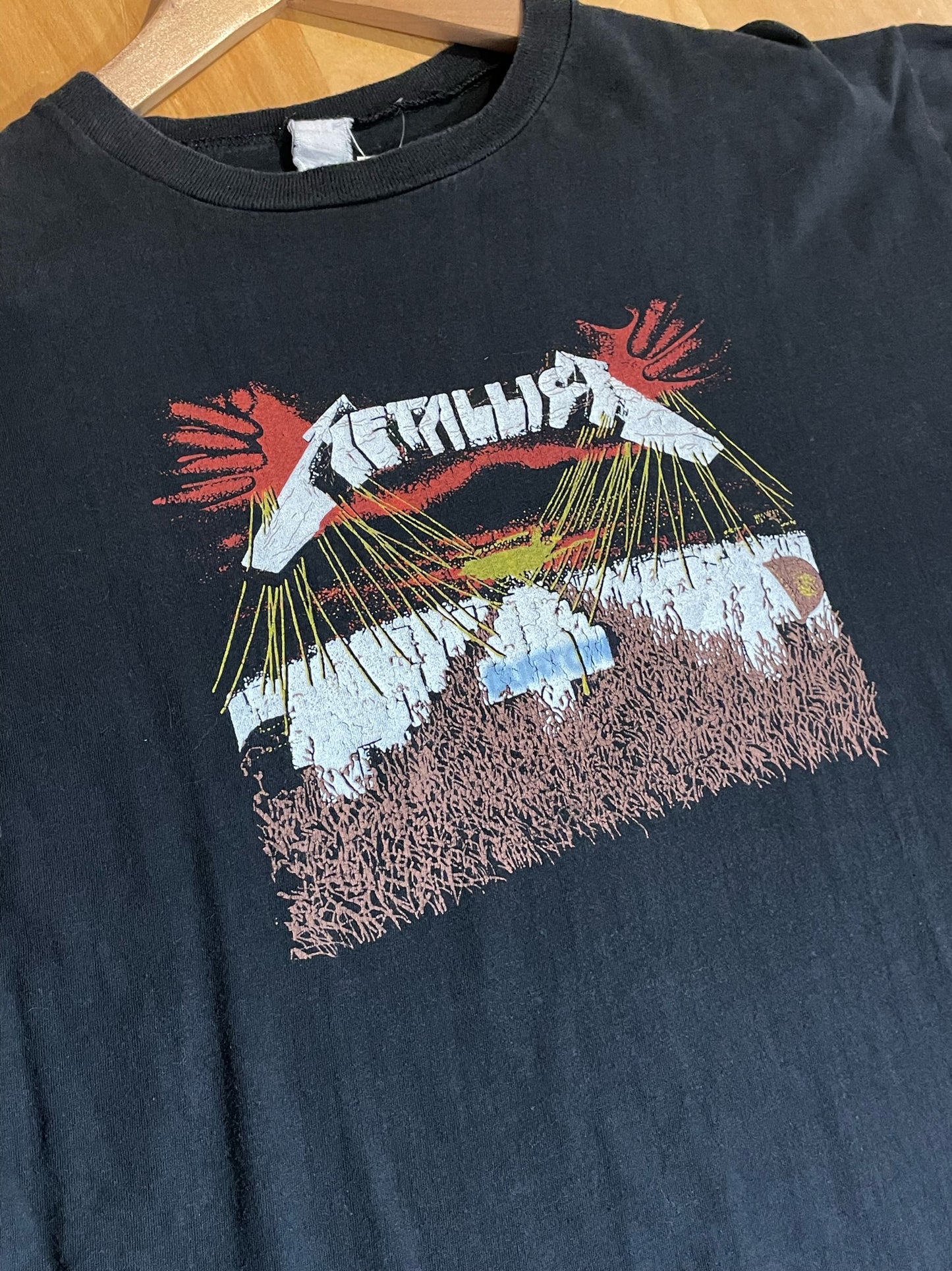 VINTAGE 90s METALLICA "MASTER OF PUPPETS" MUSIC BAND T-SHIRT SZ: M