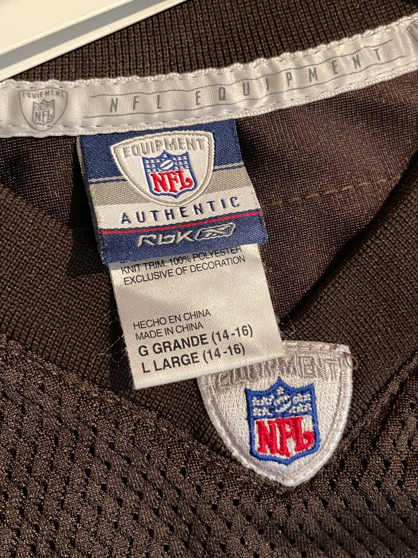 "YOUTH" REEBOK CLEVELAND BROWNS "K.WINSLOW" NFL JERSEY SZ: YOUTH L