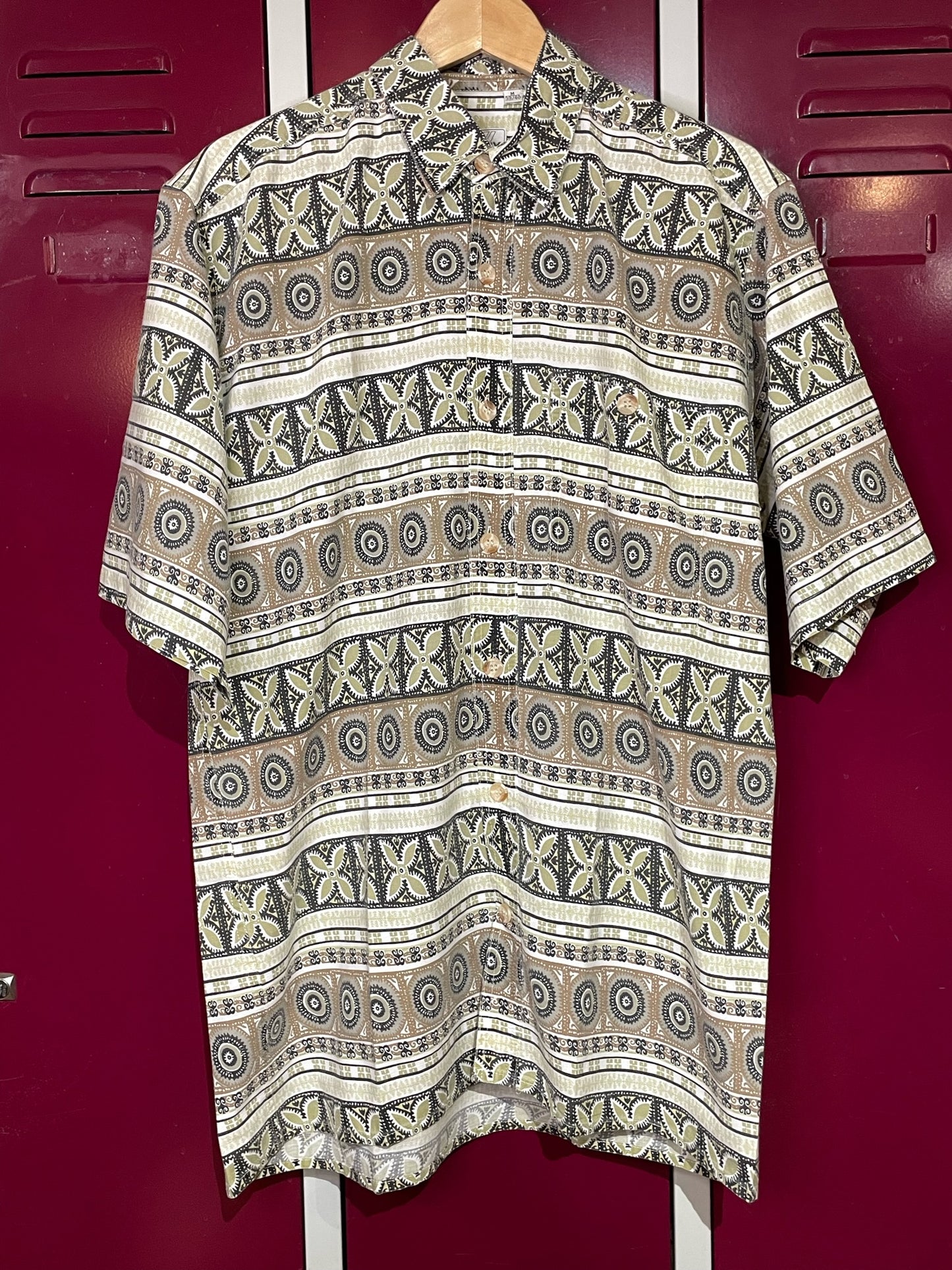 VINTAGE GATSBY OVERSIZE SHORT SLEEVES SHIRT SZ: M