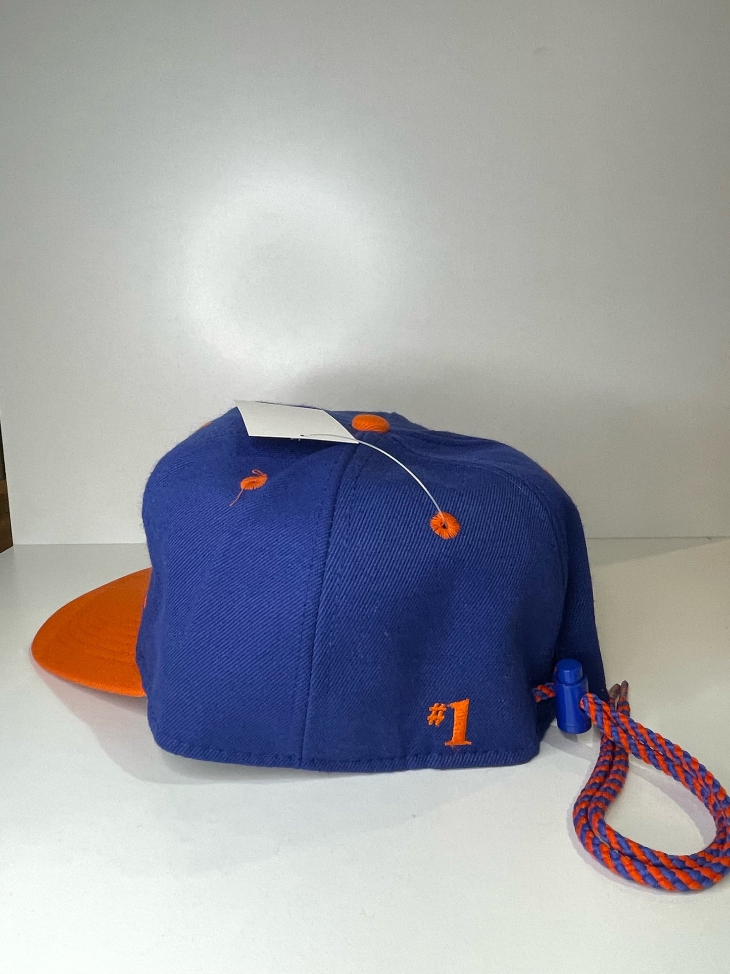 VINTAGE 90s NEW YORK ISLANDERS #1 APPAREL DRAWSTRING CAP HAT