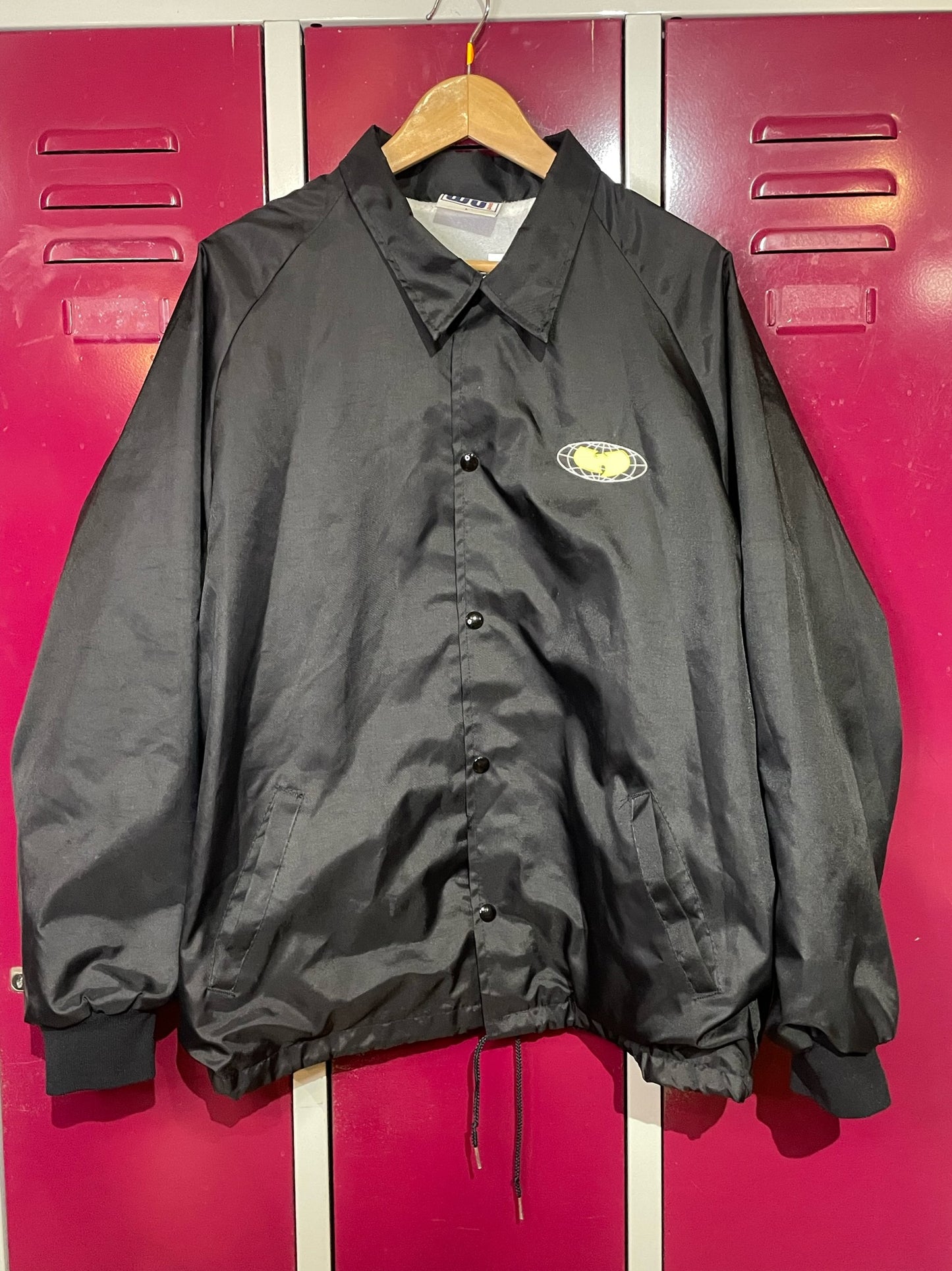 VINTAGE 90s WU WEAR "WORLD WIDE" WINDBREAKER JACKET SZ: L