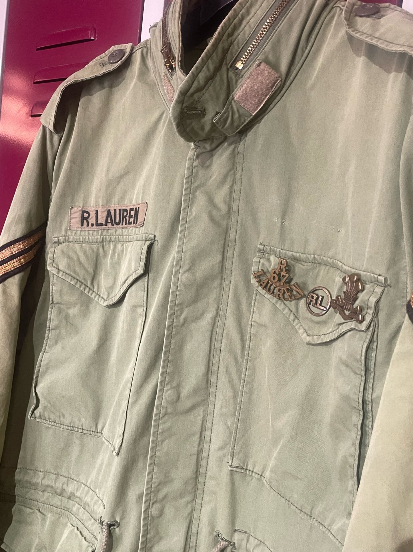 RALPH LAUREN "PINS" MILITARY M65 FIELD JACKET SZ: M
