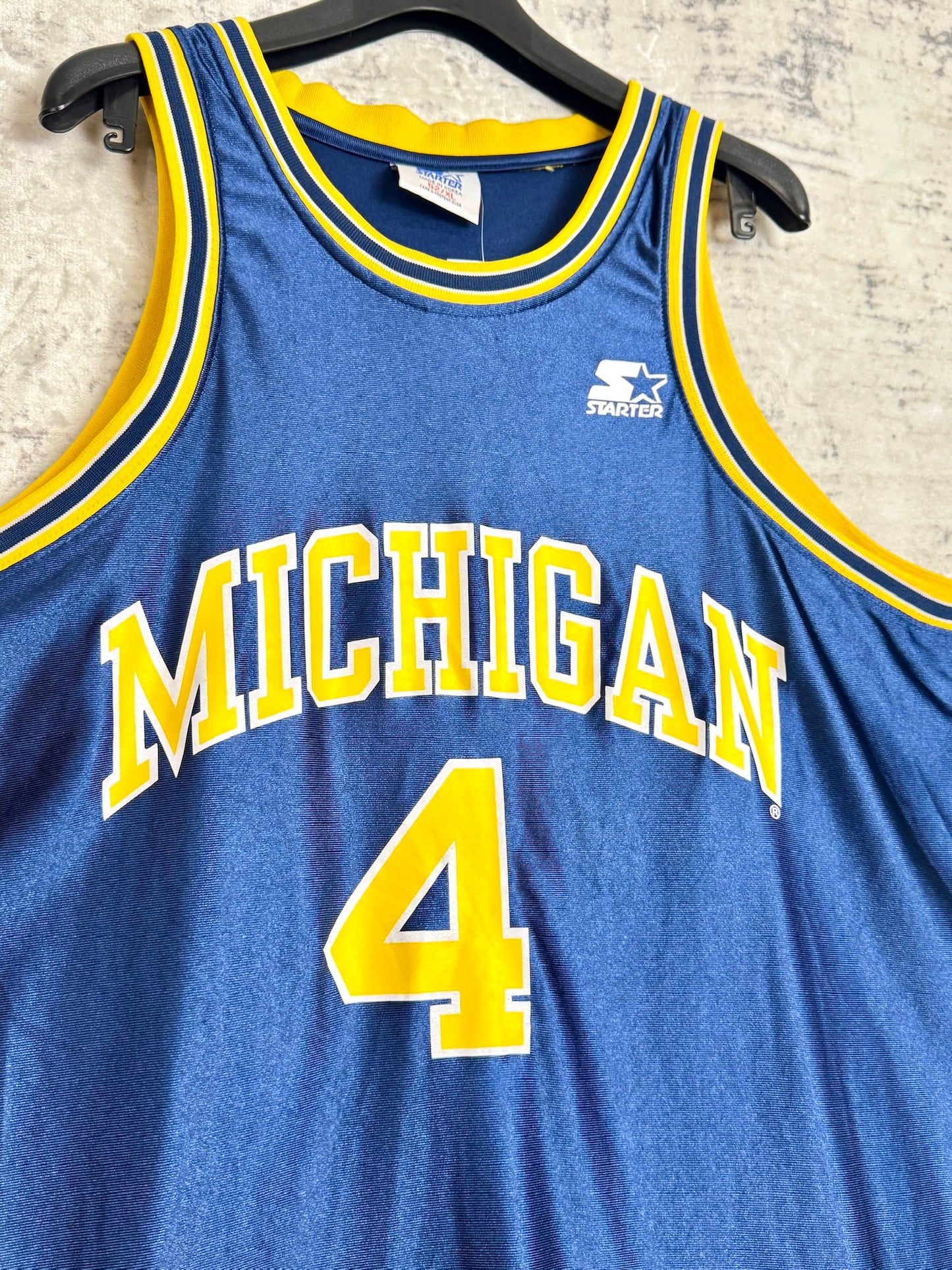 VINTAGE 90s STARTER MICHIGAN BASKETBALL JERSEY SZ: 52/XL